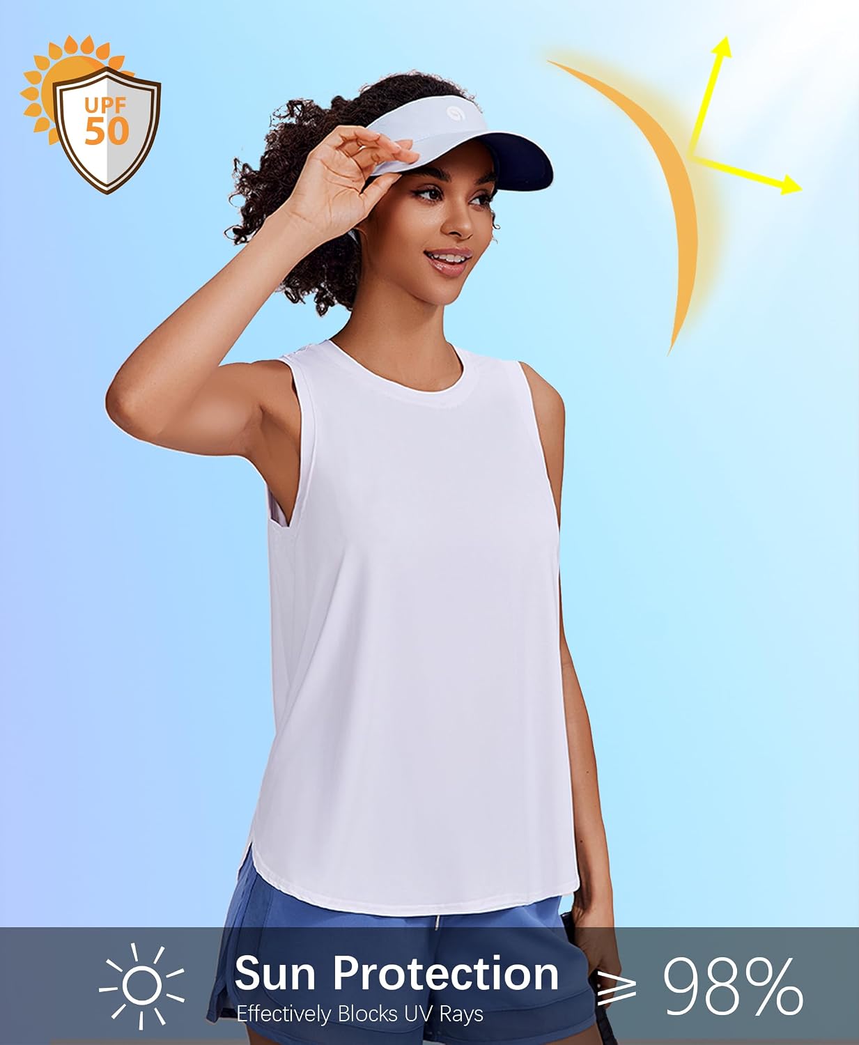 Detalle de PINSPARK UPF 50+ workout tank tops
