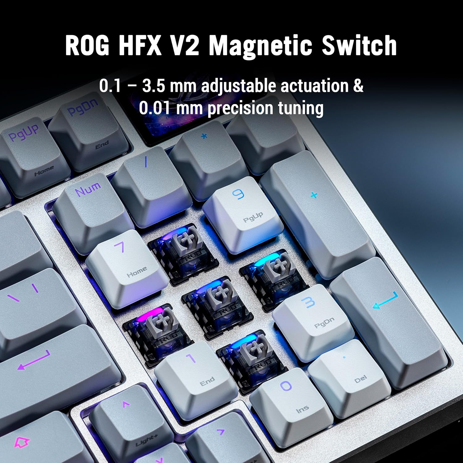 Thumbnail 1 de ASUS ROG Azoth 96 HE Wireless Hall Effect Gaming Keyboard (96% tri-mode) – White