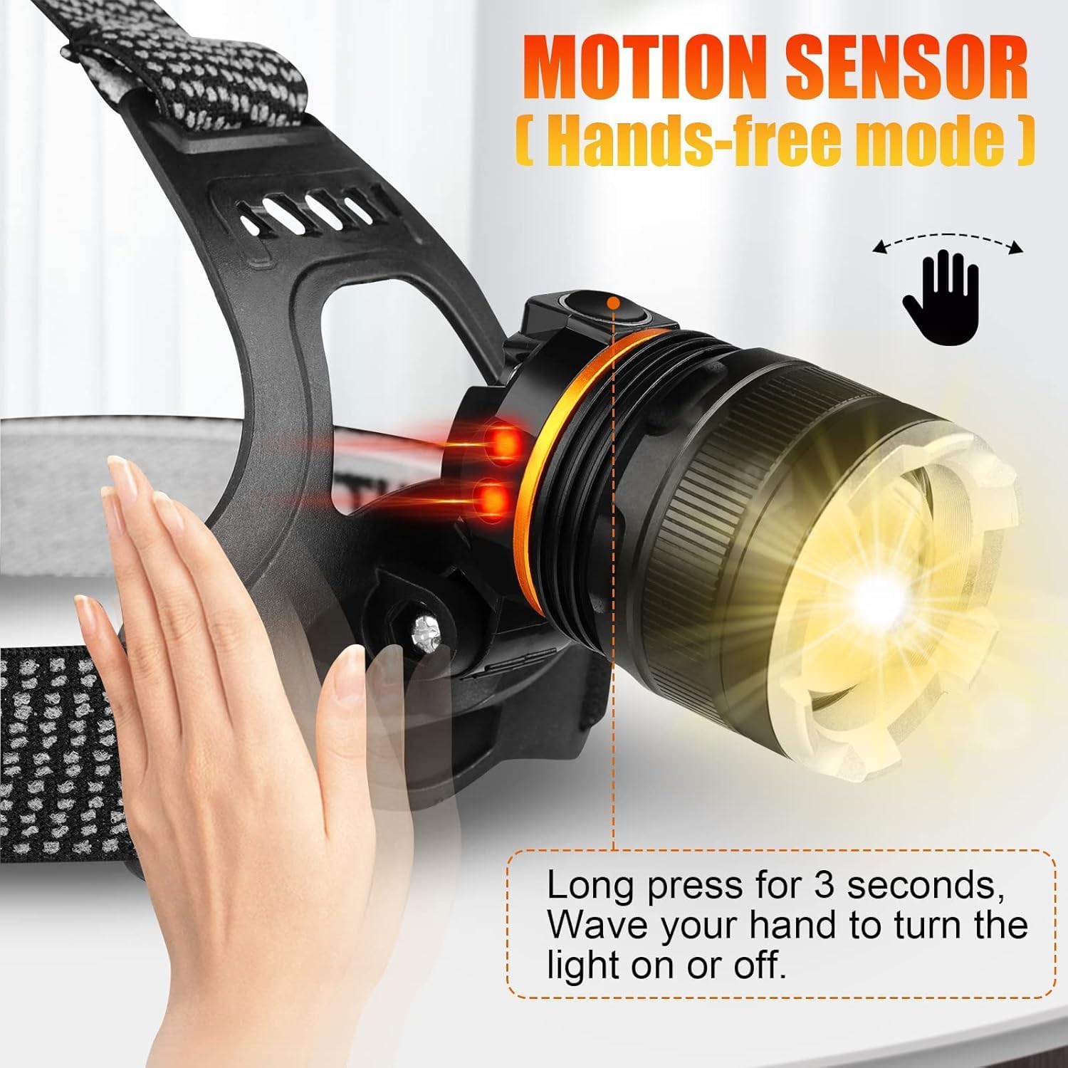 Detalle 2 de Head Torch Rechargeable 5200mAh LED headlamp