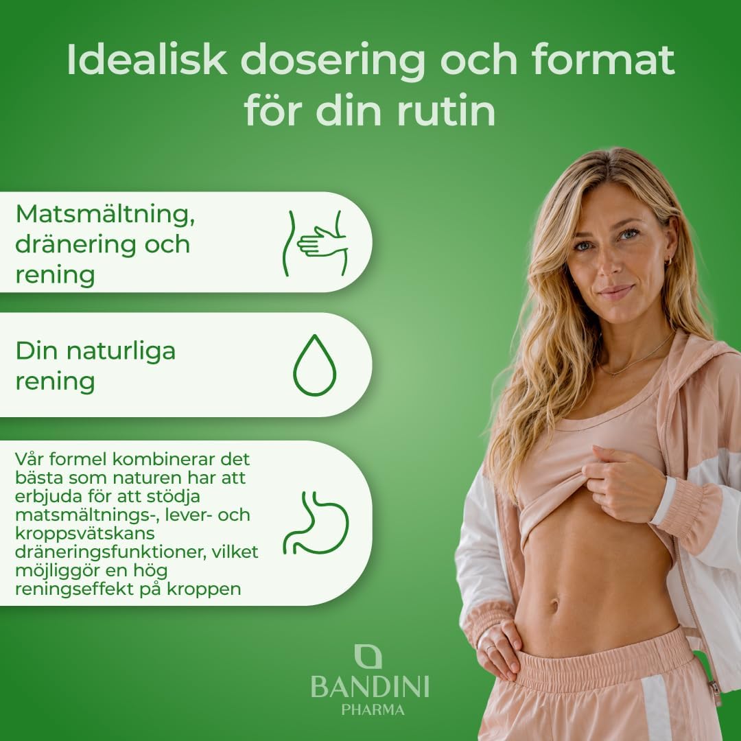 Detalle 2 de BANDINI Detox Slim veganska kapslar med växtextrakt, 60 kapslar