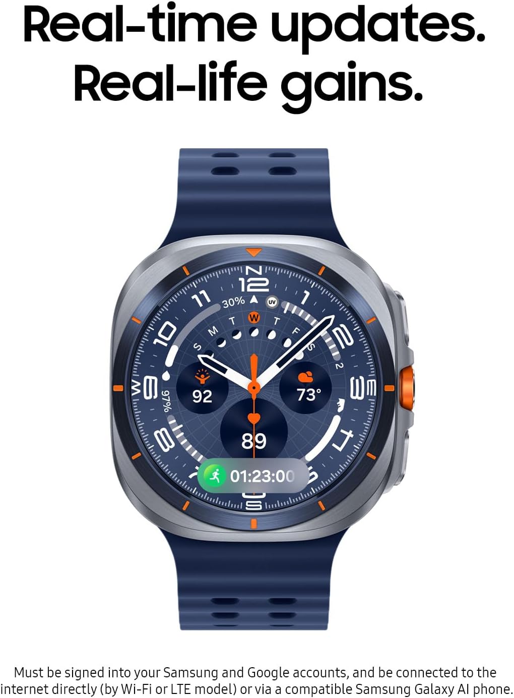 Detalle de Samsung Galaxy Watch Ultra (2025) 47mm LTE: Titanium Build, Advanced Sleep Coaching & Running Coach