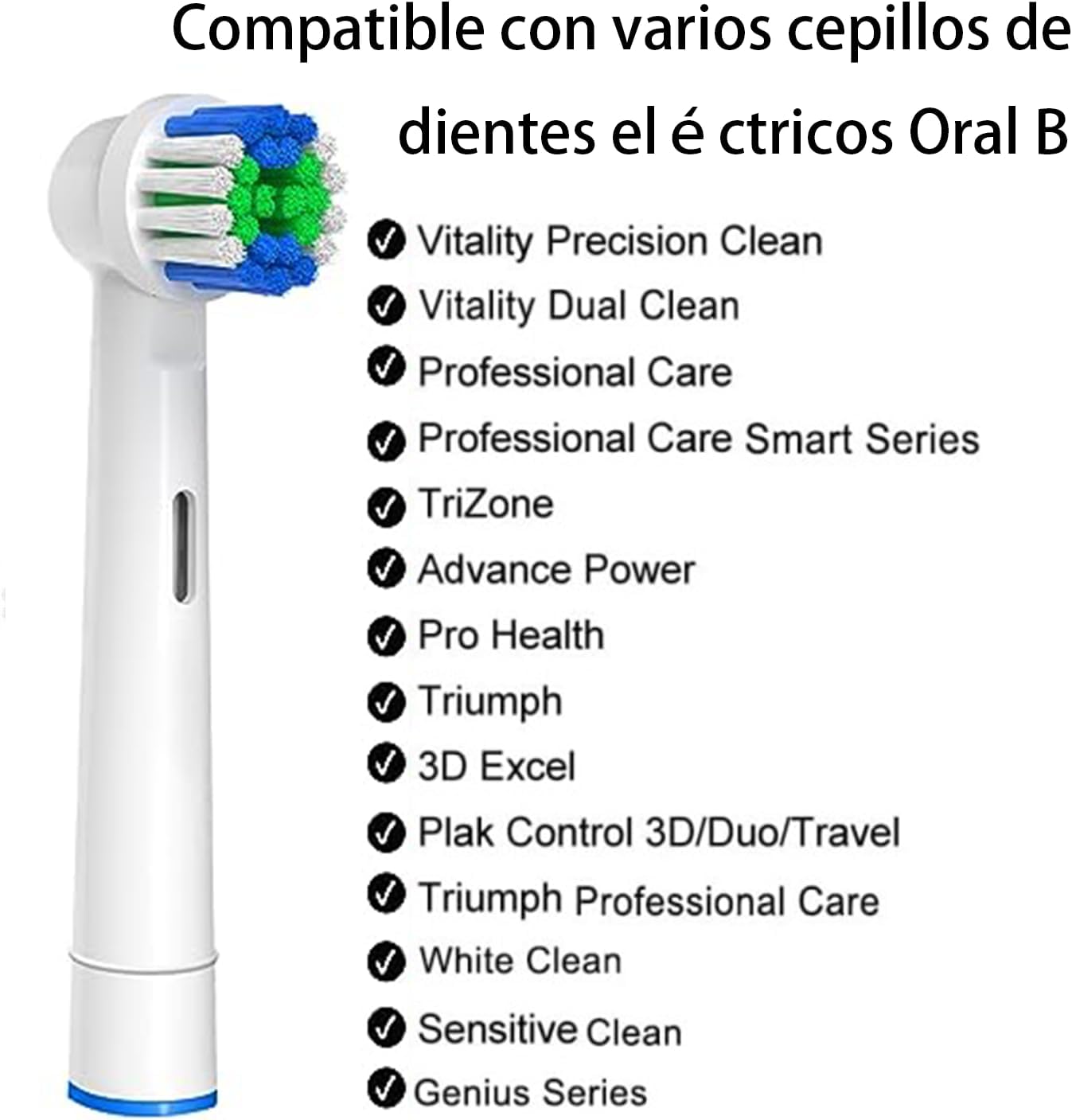 Detalle 2 de GENKENT Recambios cepillos Oral B Pro