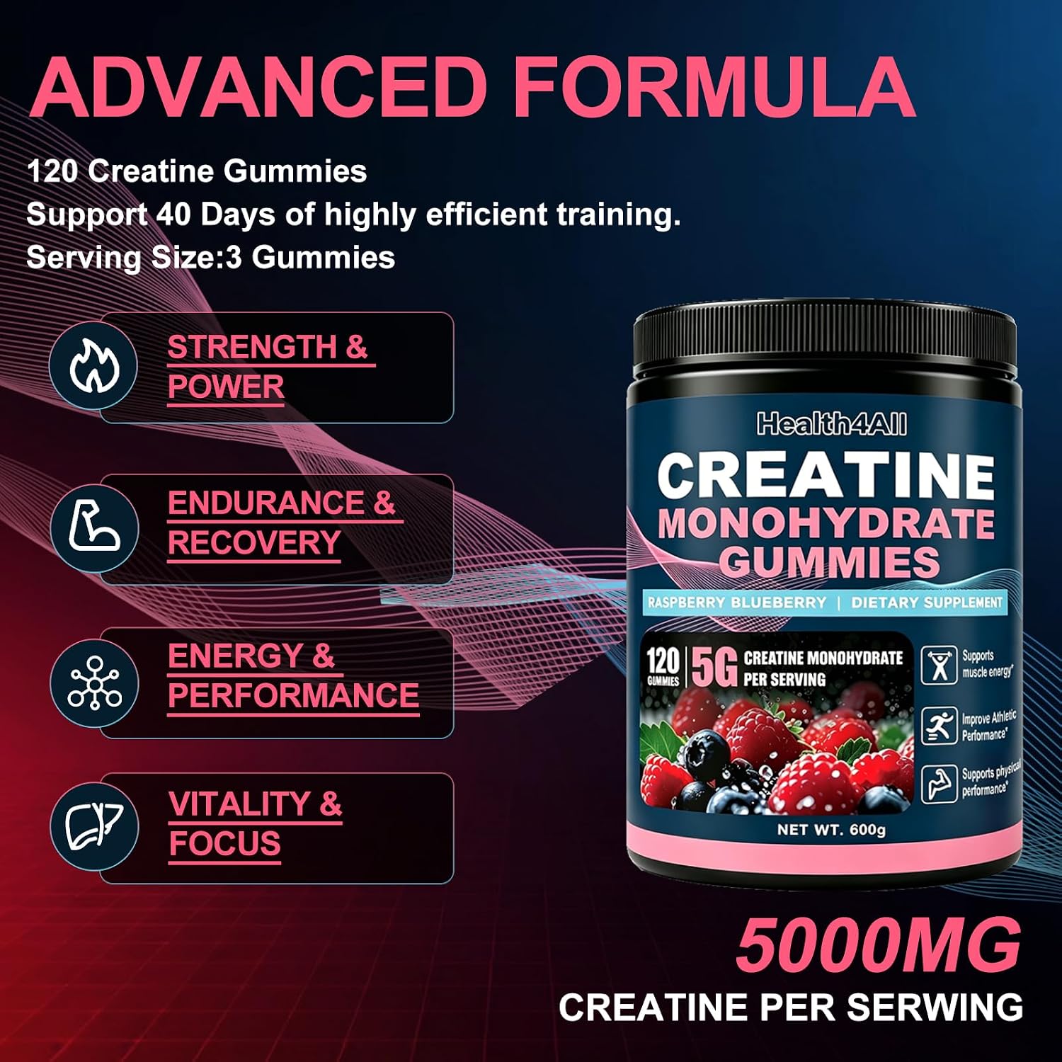 Thumbnail 2 de Health4All Creatine Gummies 5g