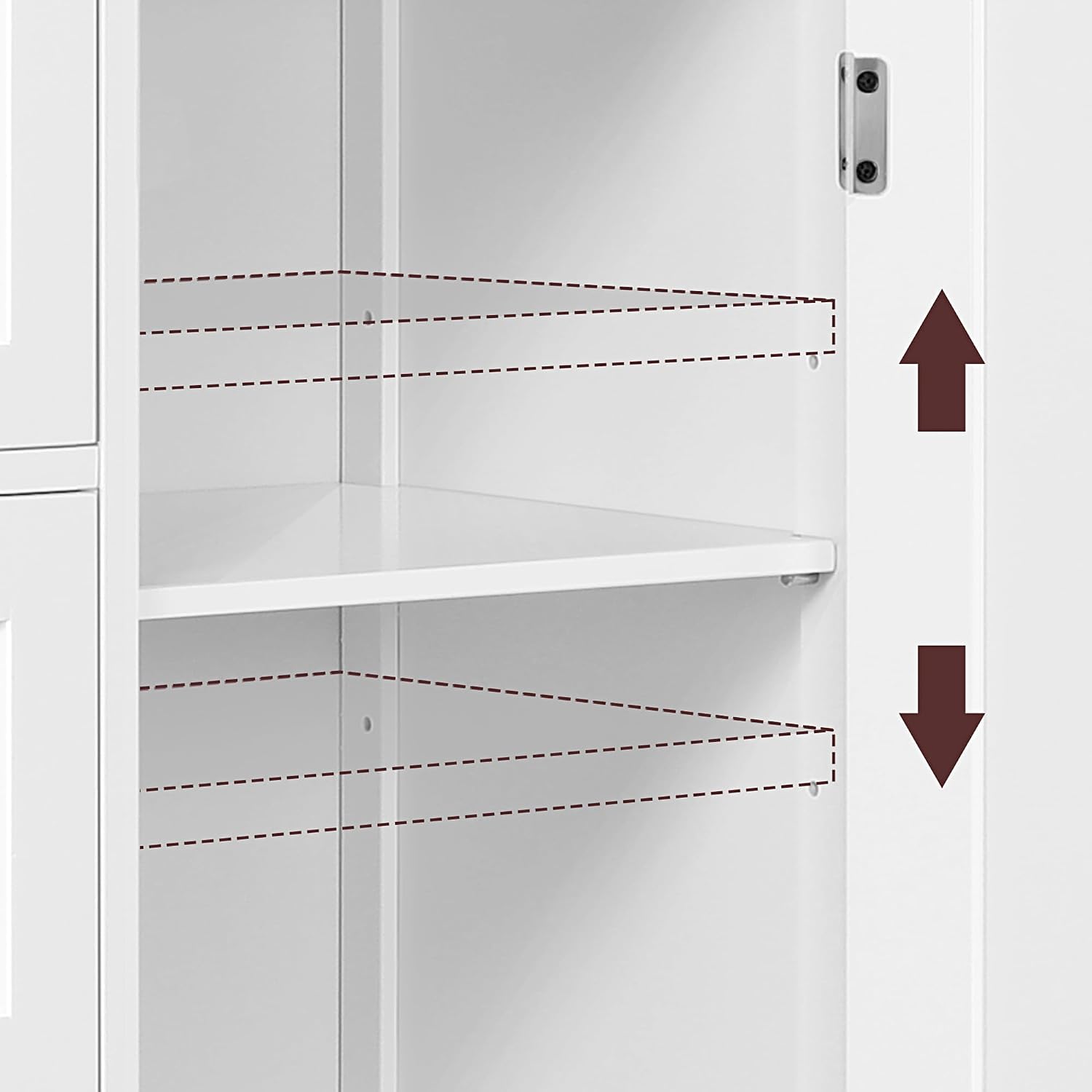 Thumbnail 6 de Yaheetech 611079 White Bathroom Floor Cabinet, 4 Drawers, Adjustable Shelf