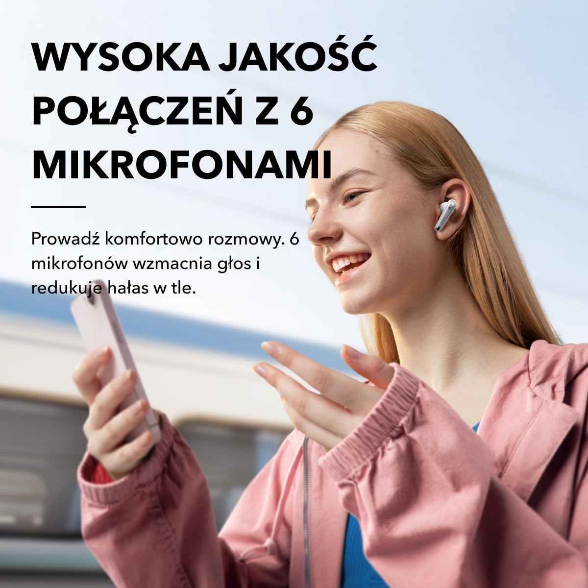 Detalle 2 de Soundcore Liberty 4 NC – białe słuchawki douszne TWS z ANC 2.0 i LDAC