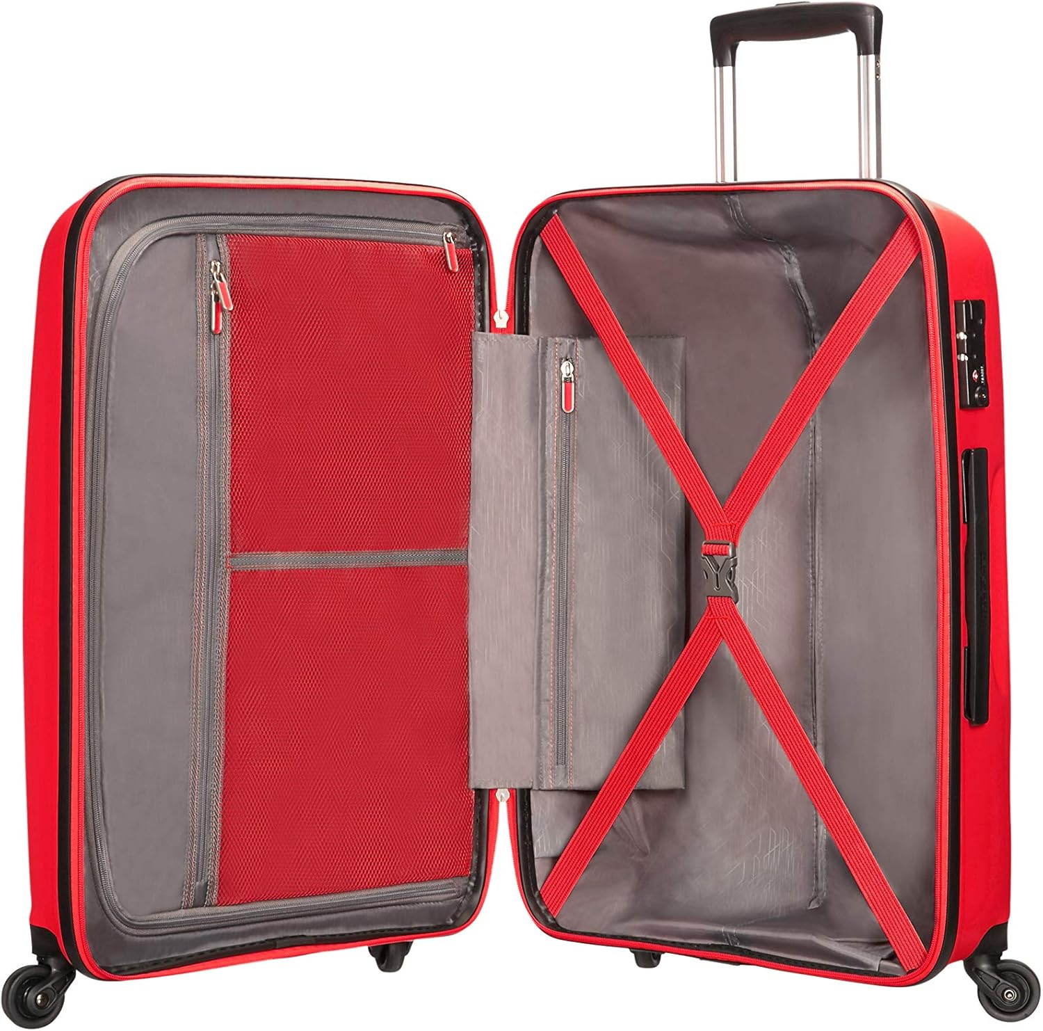 Detalle de American Tourister Bon Air Spinner L 75 cm (91 L) Rouge — valise à roulettes 360° avec TSA