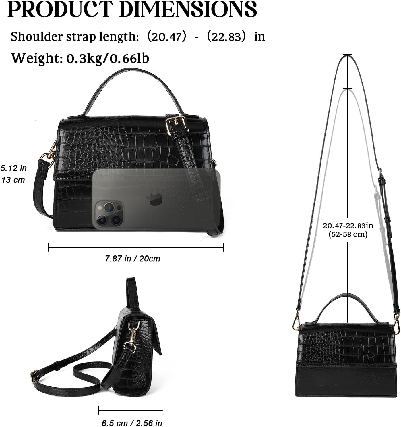 Detalle de AFKOMST croc hobo bag, 20 cm