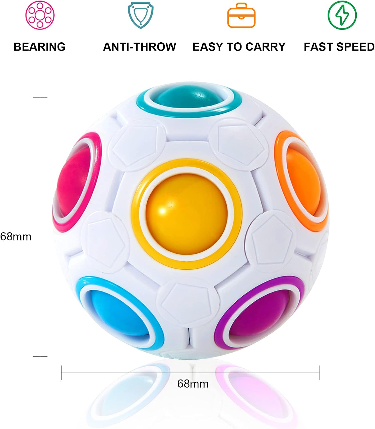Thumbnail 1 de Regenbogen-Puzzleball Regenbogenball 3D