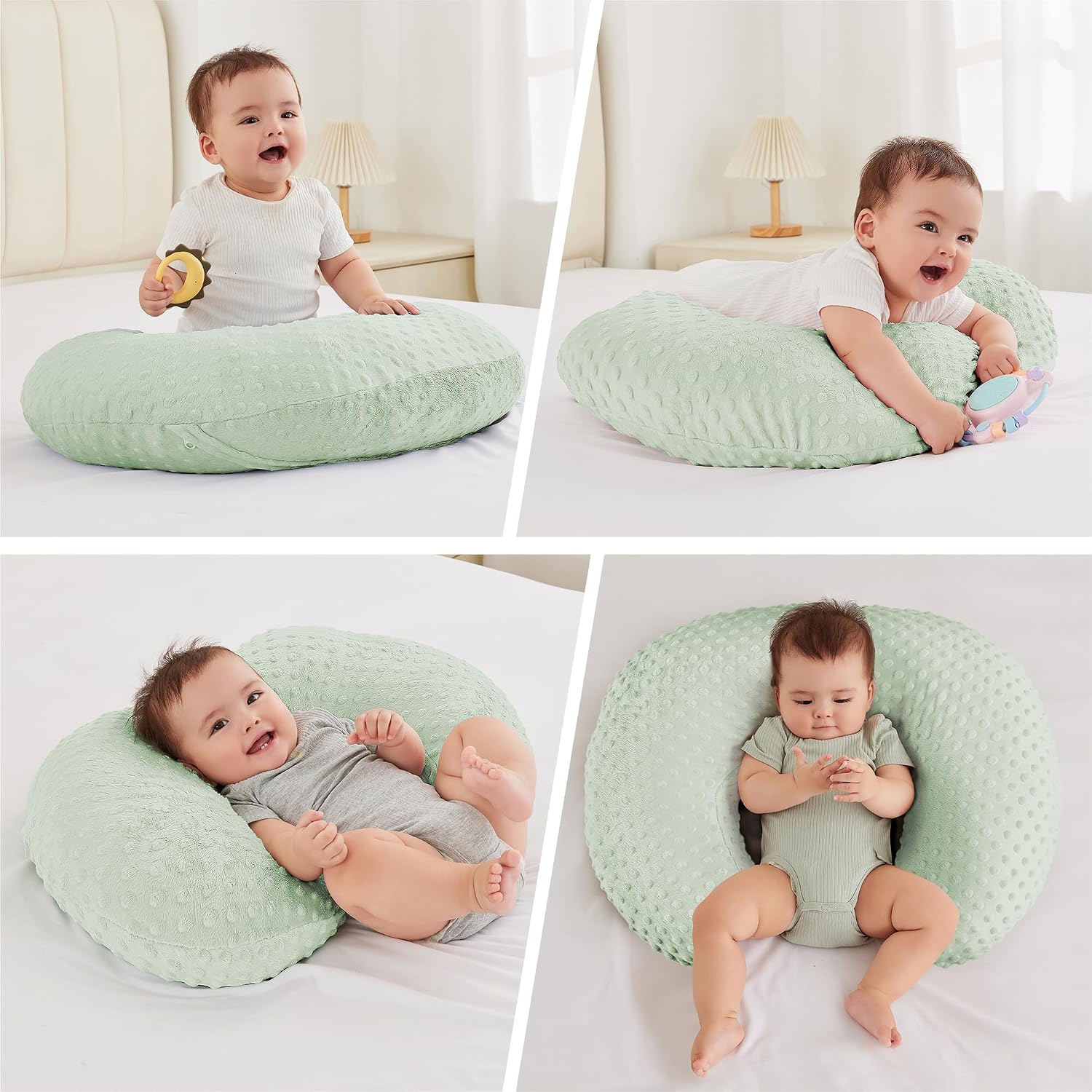 Thumbnail 5 de ANHEBEIBEI AHNP001 Nursing Pillow for Breastfeeding and Bottle Feeding, Green
