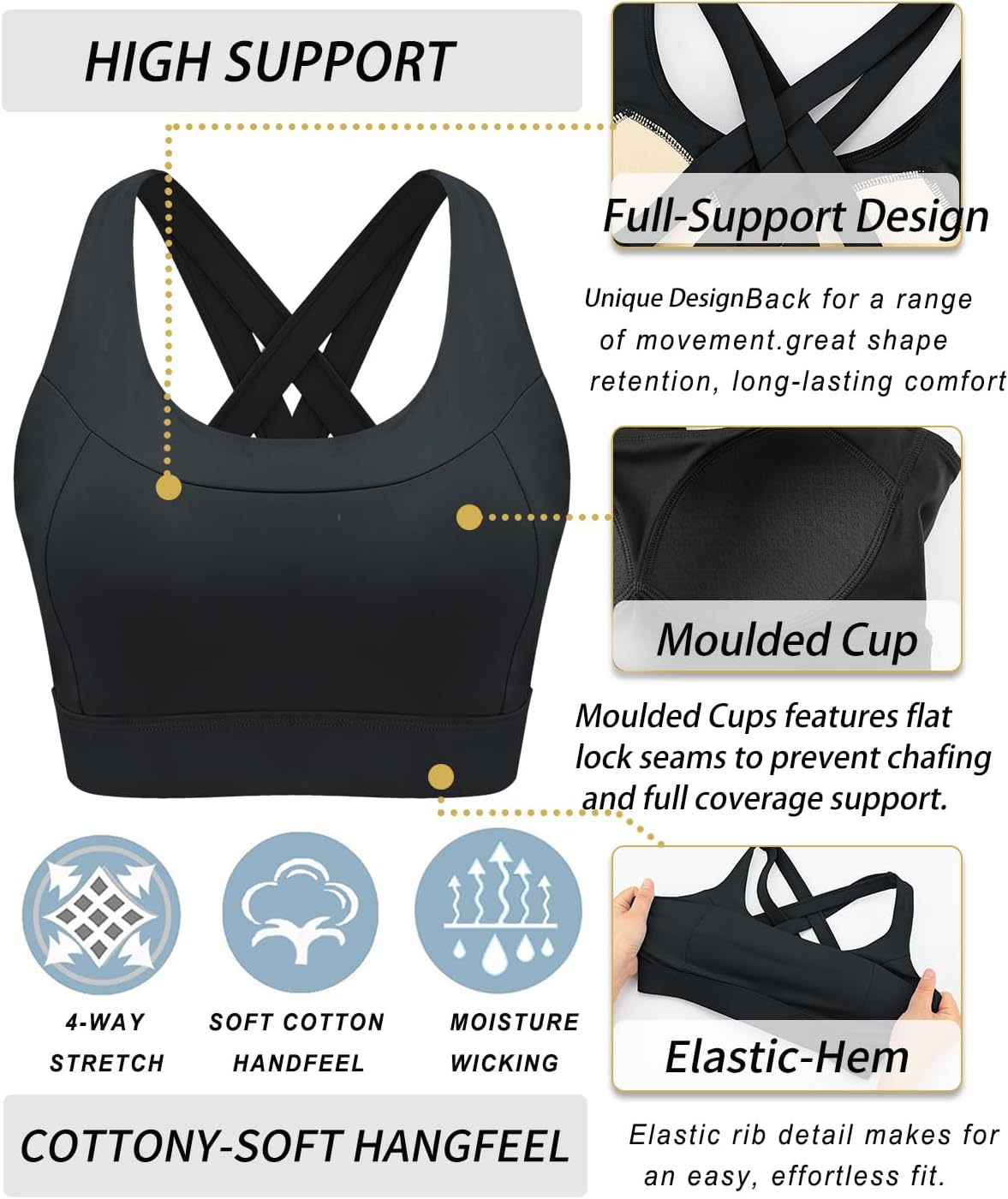 Thumbnail 6 de RUNNING GIRL Sports Bra with Sewn-In Pads