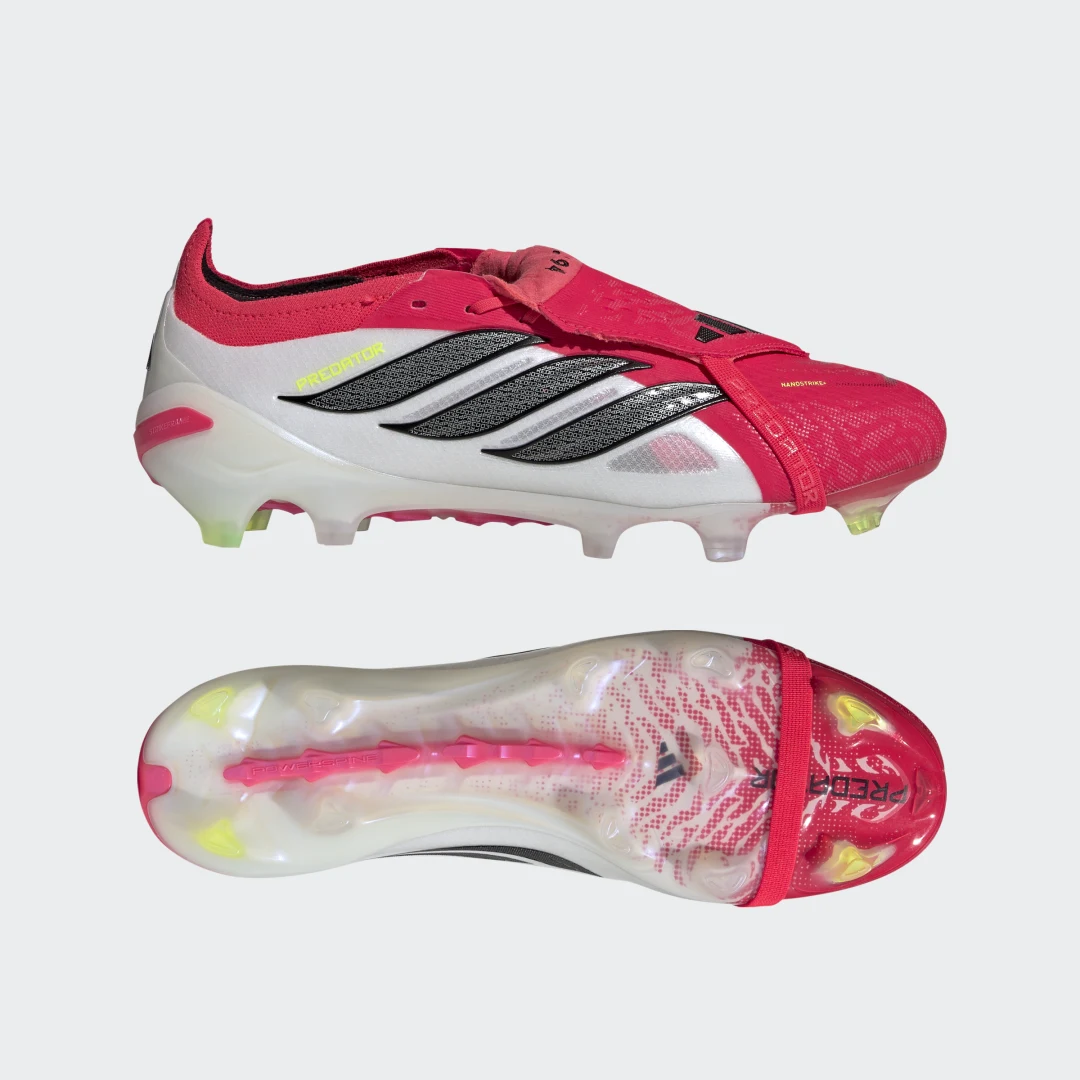 Detalle de Adidas PREDATOR ELITE, bota de fútbol roja para césped natural seco