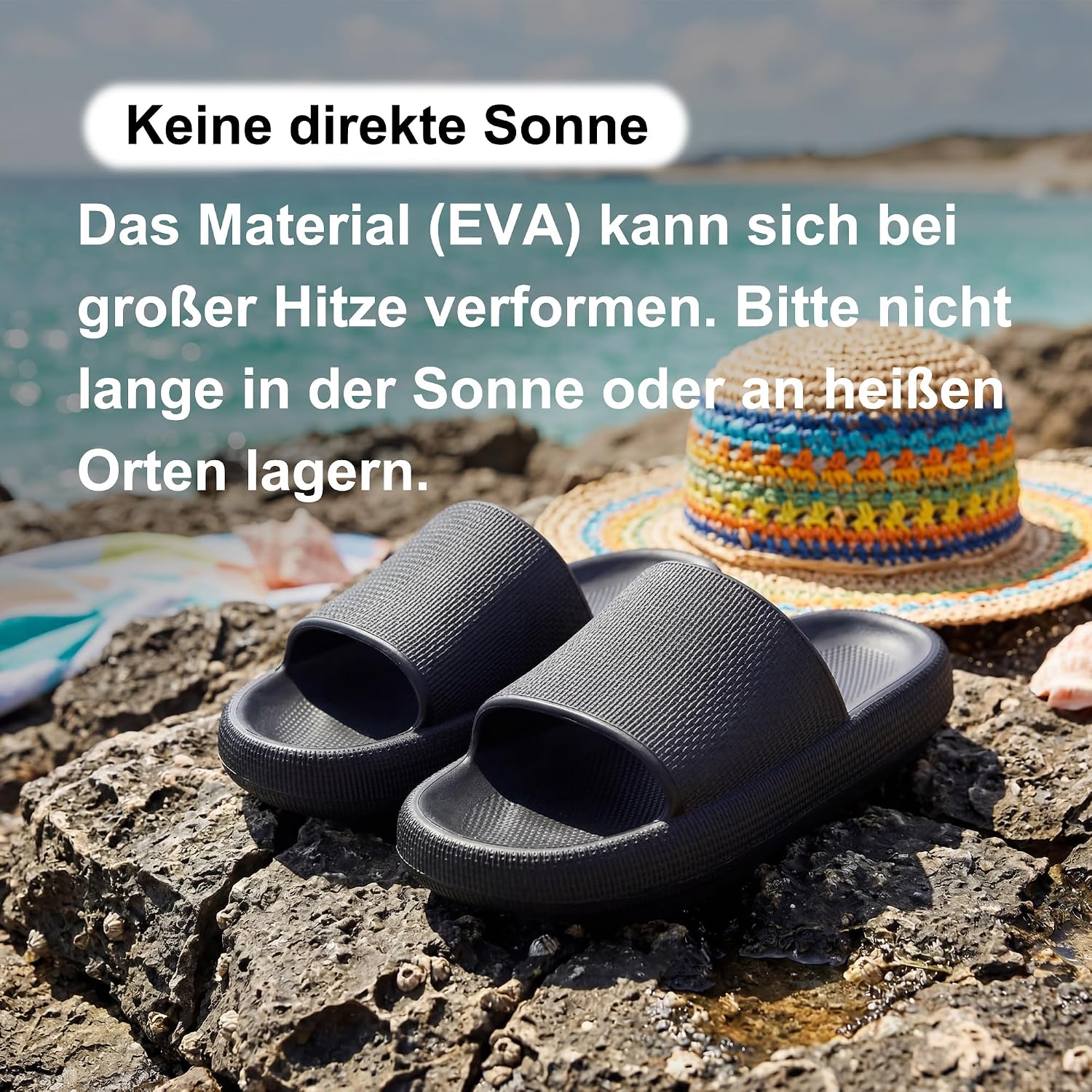 Detalle de Donpapa Badeschuhe Damen Original Badeschlappen – rutschfest, ergonomisch geformt