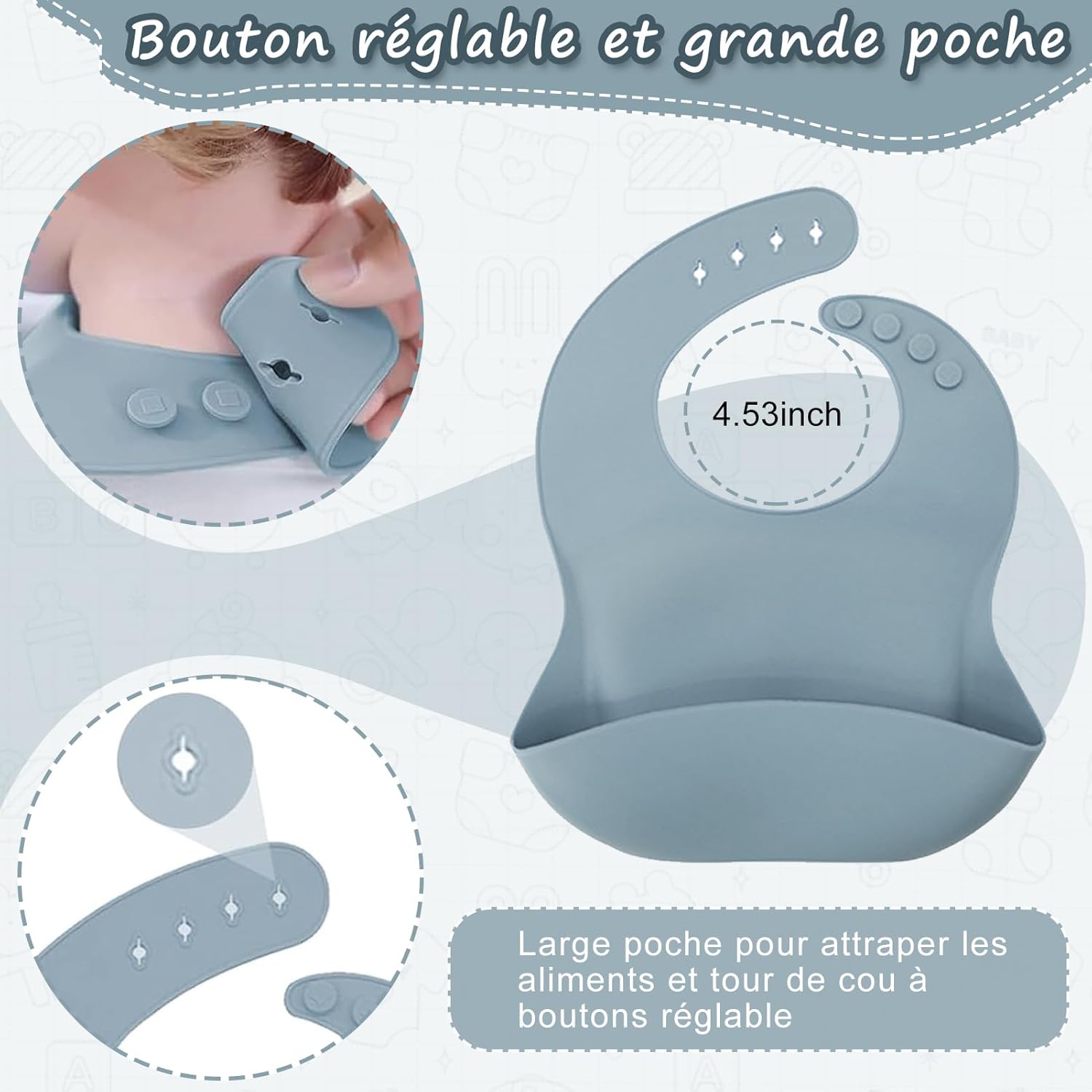 Detalle de Baby Geschirrset 12-teilig (Kindergeschirr, Babylöffel, Trinklernbecher) aus BPA-freiem Silikon mit Saugnapf