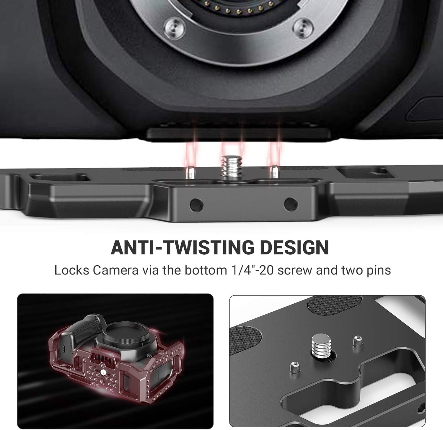 Detalle de (New Version) SmallRig 2203B Cage for Blackmagic Pocket Cinema Camera 4K & 6K with Anti-twist Mechanism