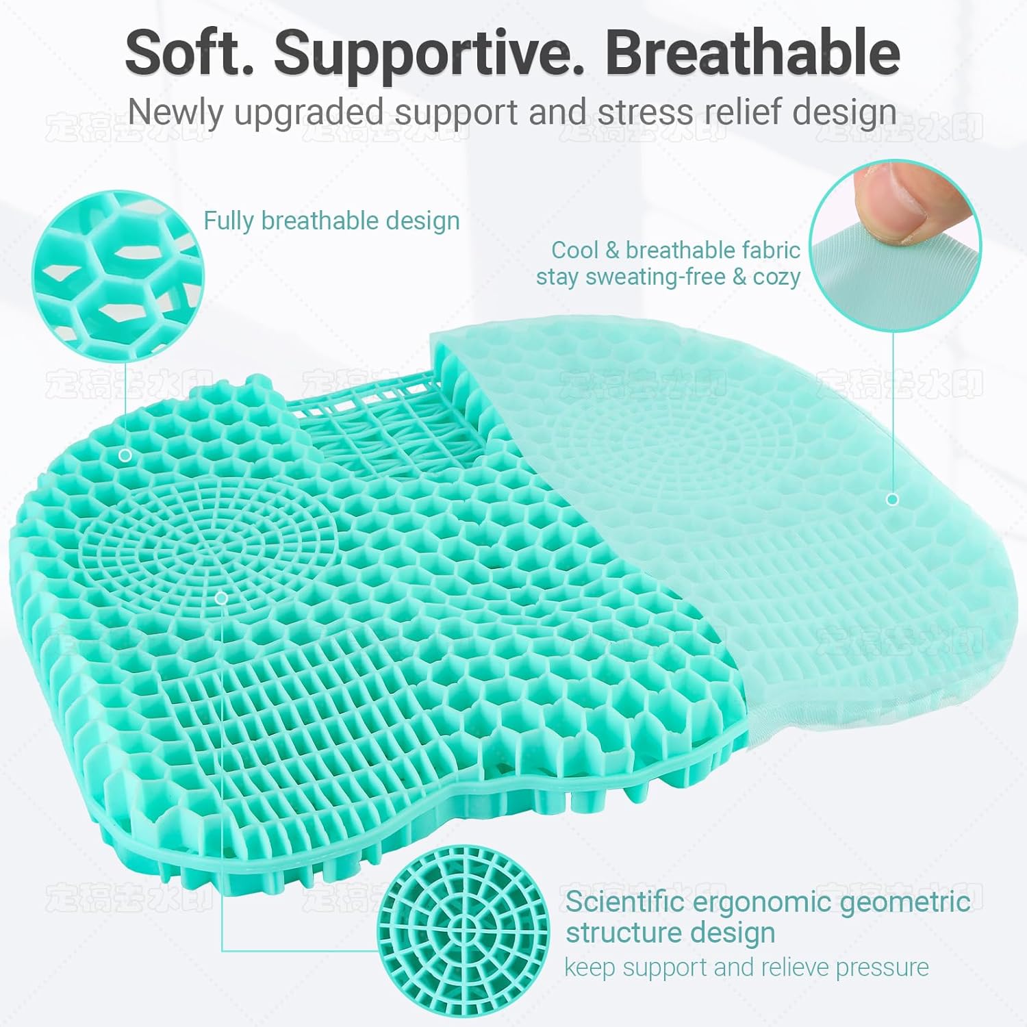 Detalle de Firhuza Gel Seat Cushion 46 x 37 x 5 cm