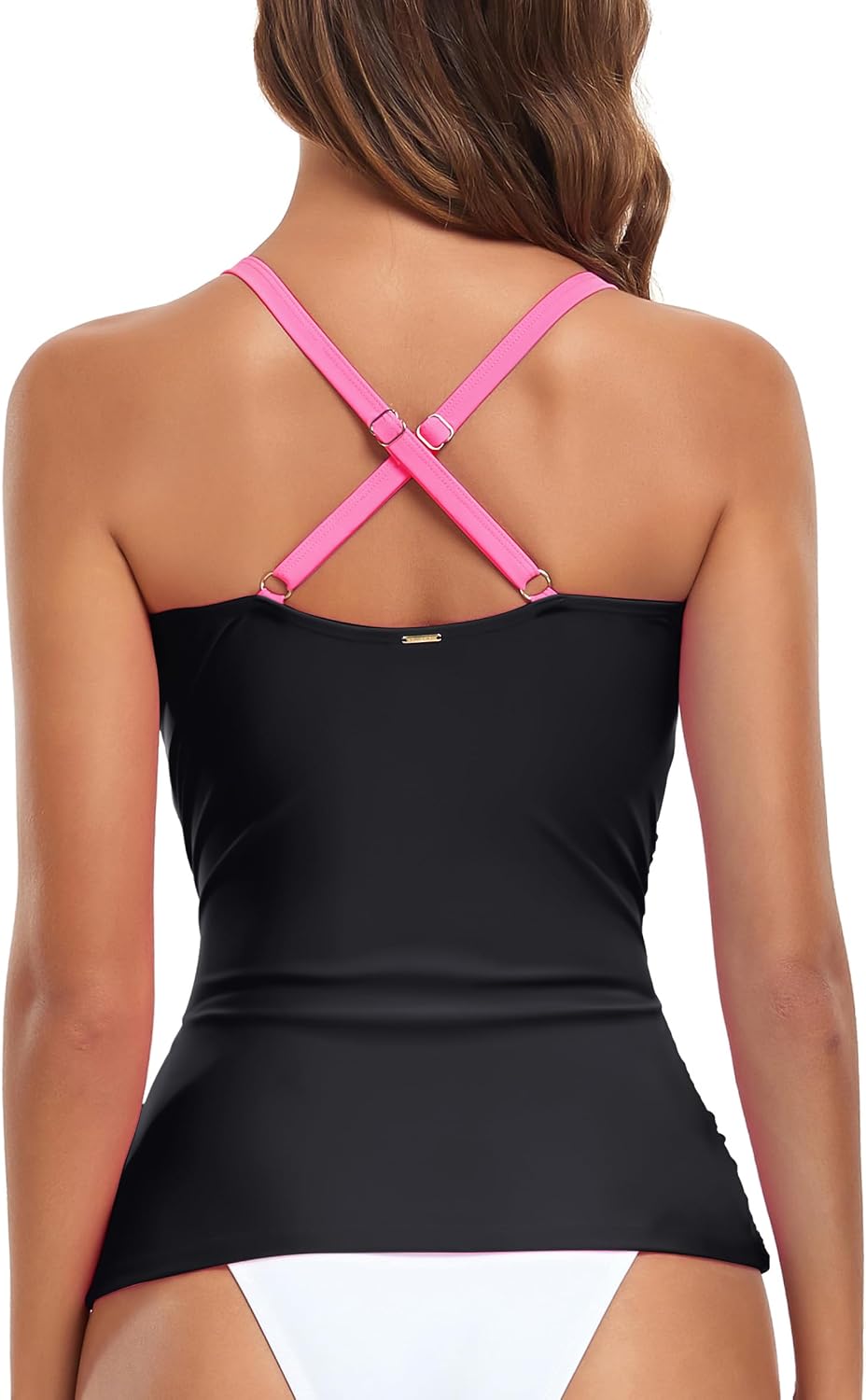 Thumbnail 5 de RELELCIGA Women’s Tankini Top V Neck Ruched Tummy Control Bathing Suit Top
