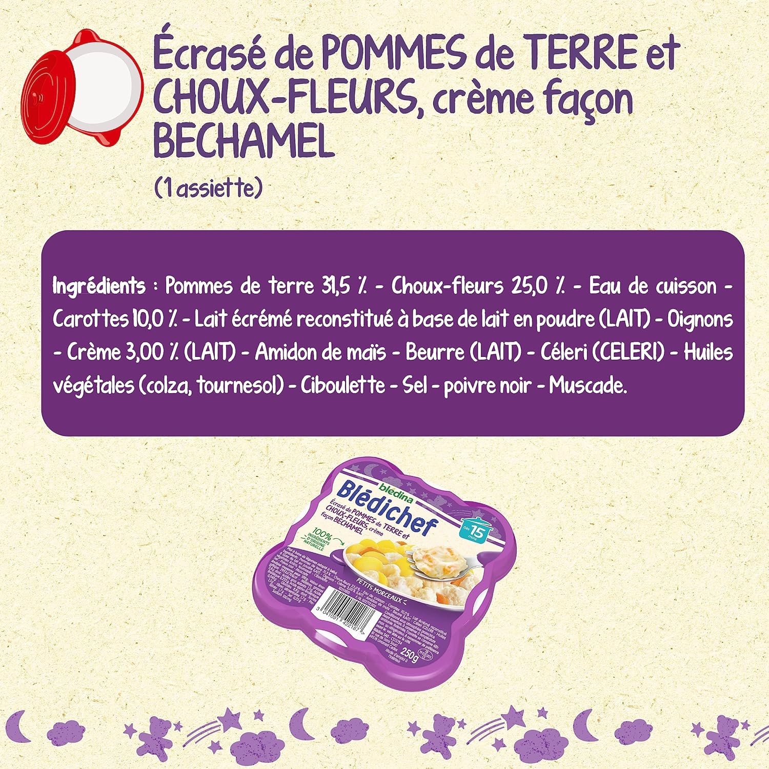 Thumbnail 6 de Blédichef – 8 petits plats pour bébé (à partir de 15 mois) – Pack de 8 assiettes