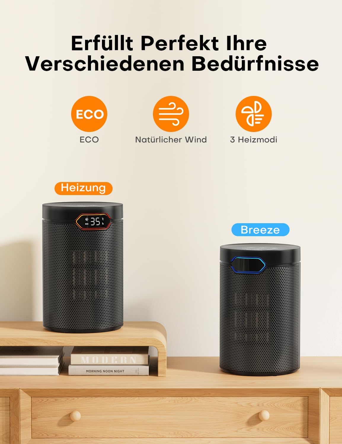 Thumbnail 6 de QEXREED Heizlüfter 1500W