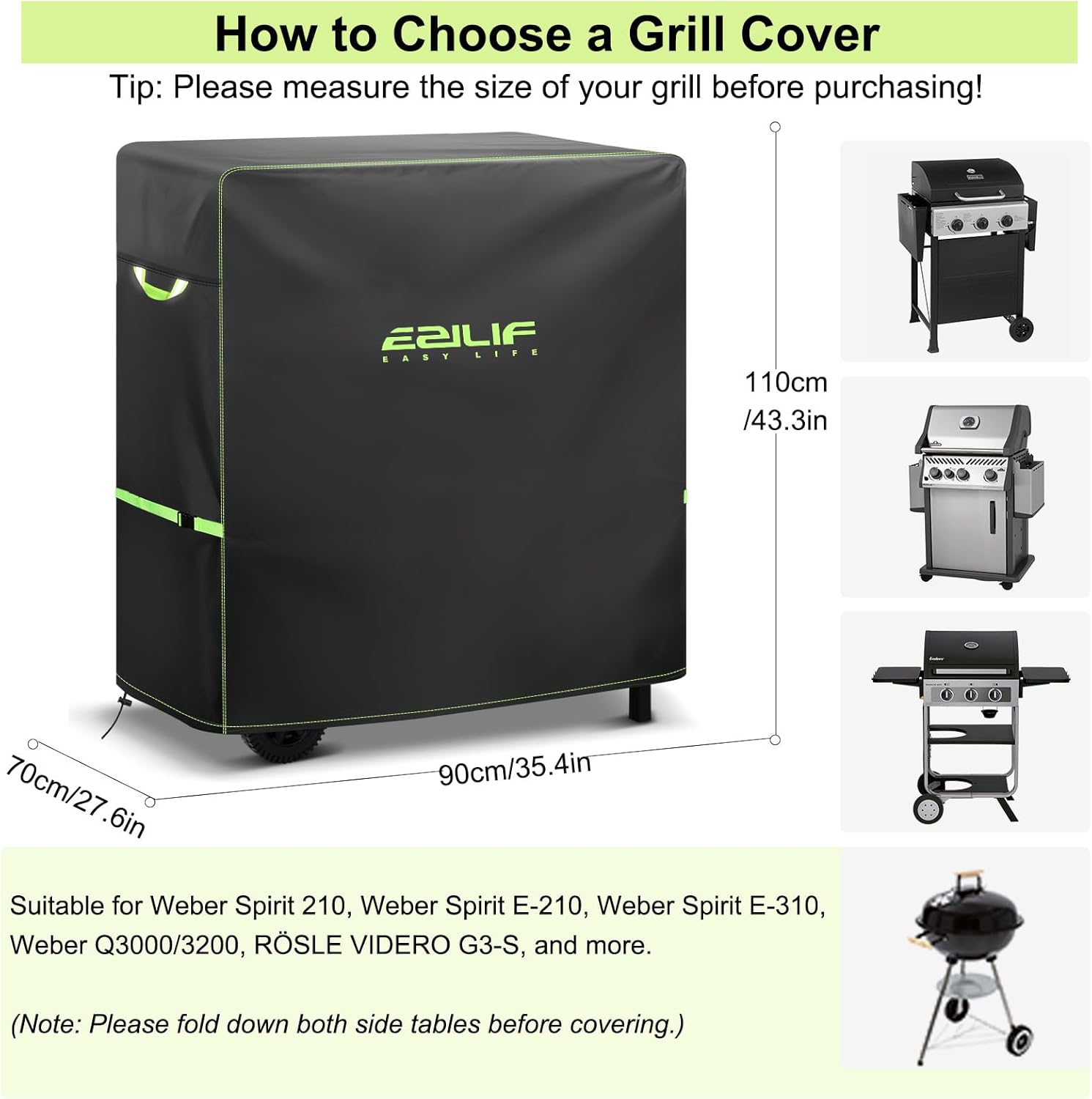 Thumbnail 1 de Ezilif 90x70x110cm Barbecue Cover: Waterproof, Windproof and UV‑Rugged