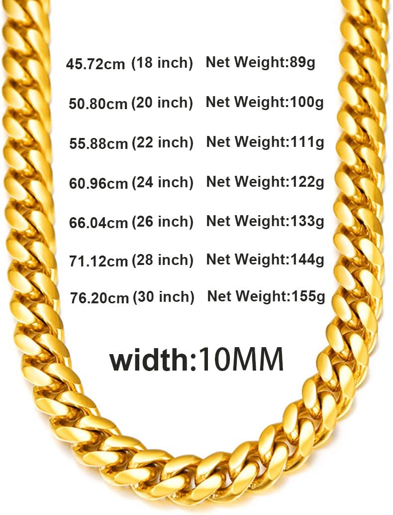 Detalle de GoldChic Panzerkette aus Edelstahl – 45–76 cm, 6/10/14 mm breit, in Edelstahl, Vergoldet oder Schwarz