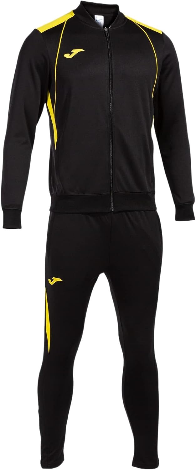 Detalle de Joma Chándal Hombre Negro M: chaqueta con cremallera y pantalón largo para entrenamiento y uso diario