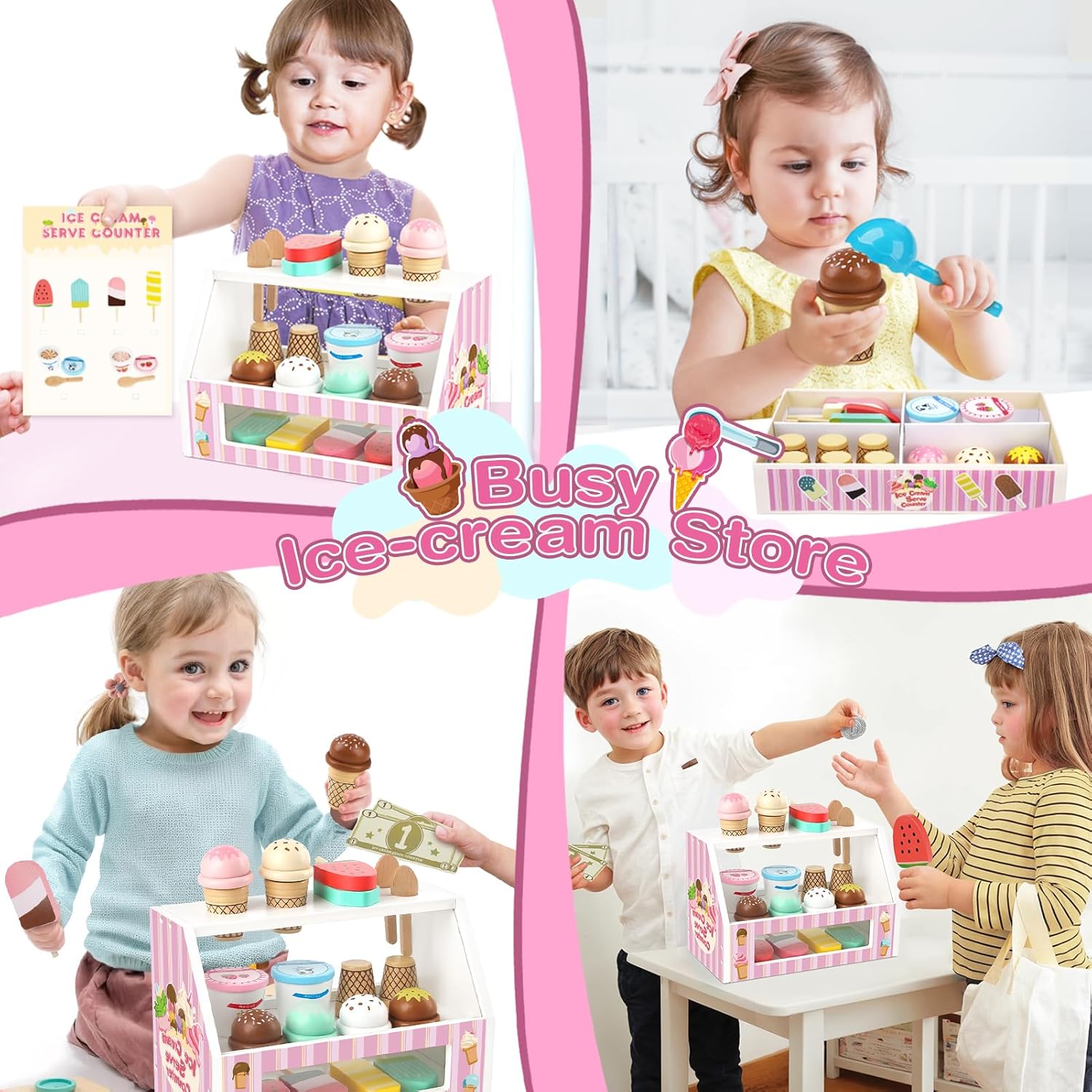 Detalle de Dreamon Ice Cream Role Play Set, 46 pcs