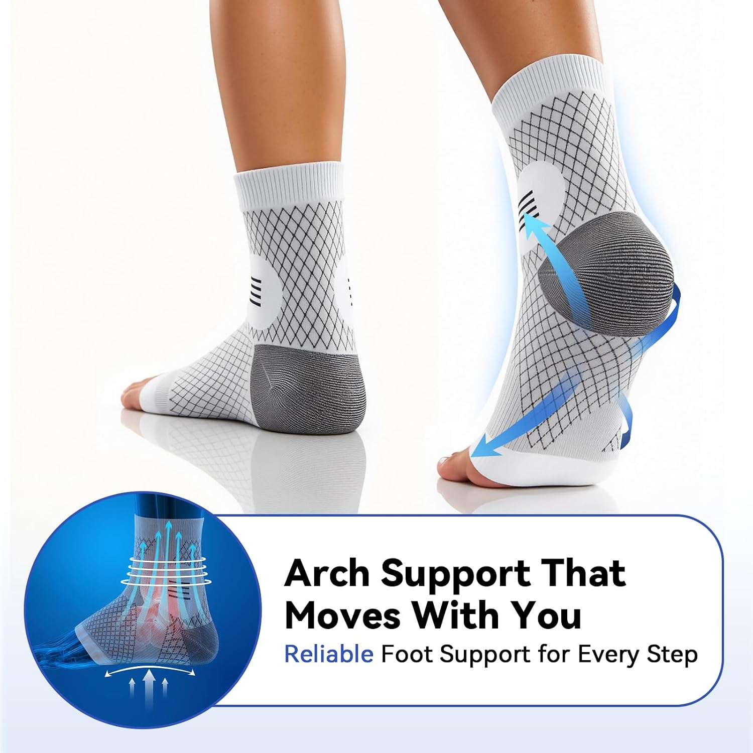 Detalle de Toeless Compression Socks, Nylon
