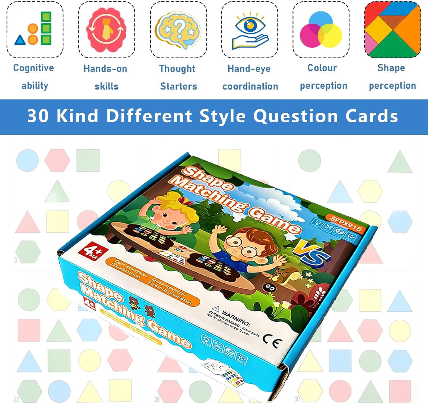 Thumbnail 4 de Guopai Gioco di Corrispondenza di Forme Geometriche – Montessori Color Shape Matching Game (Orso) 3+ Anni