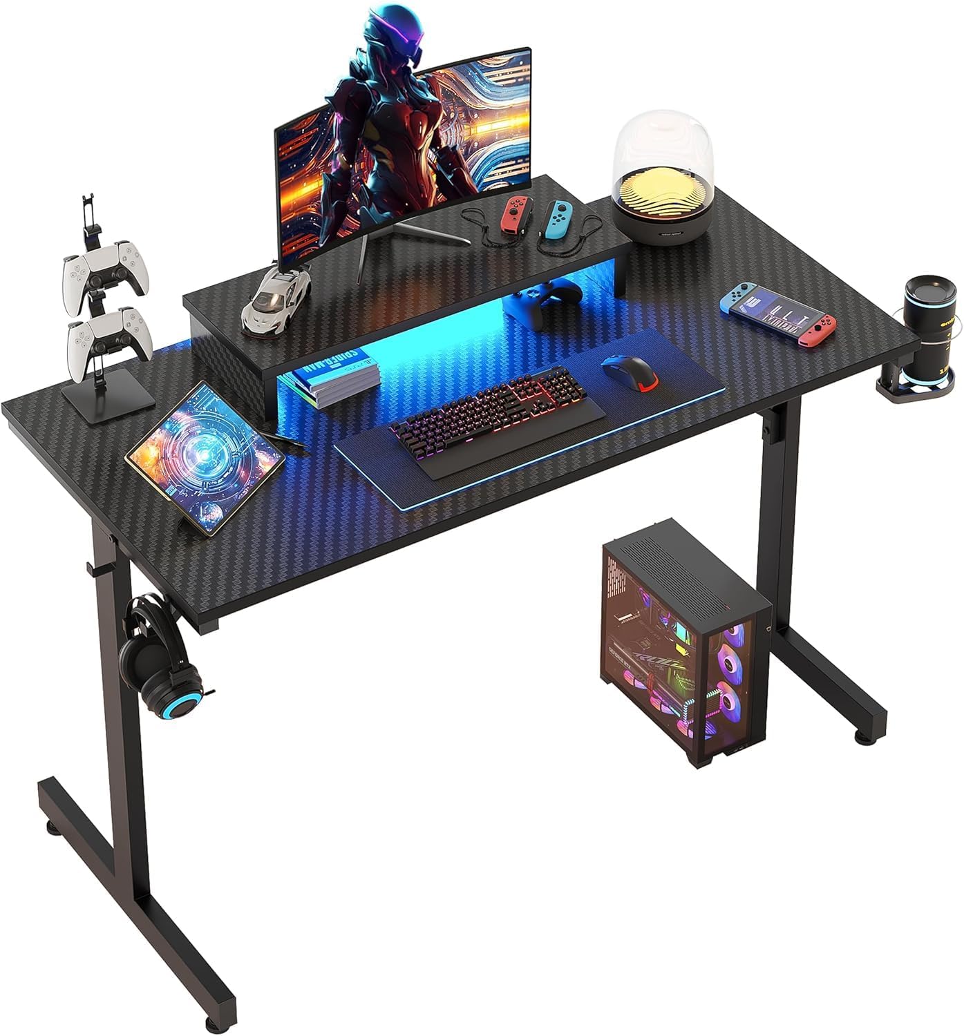 Bestier 106.6 cm Escritorio gaming LED