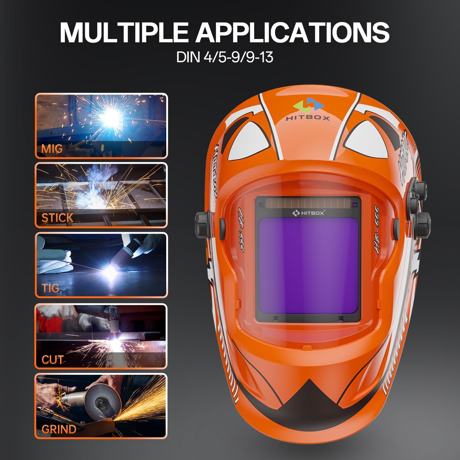 Thumbnail 6 de HITBOX welding helmet shade 9-13