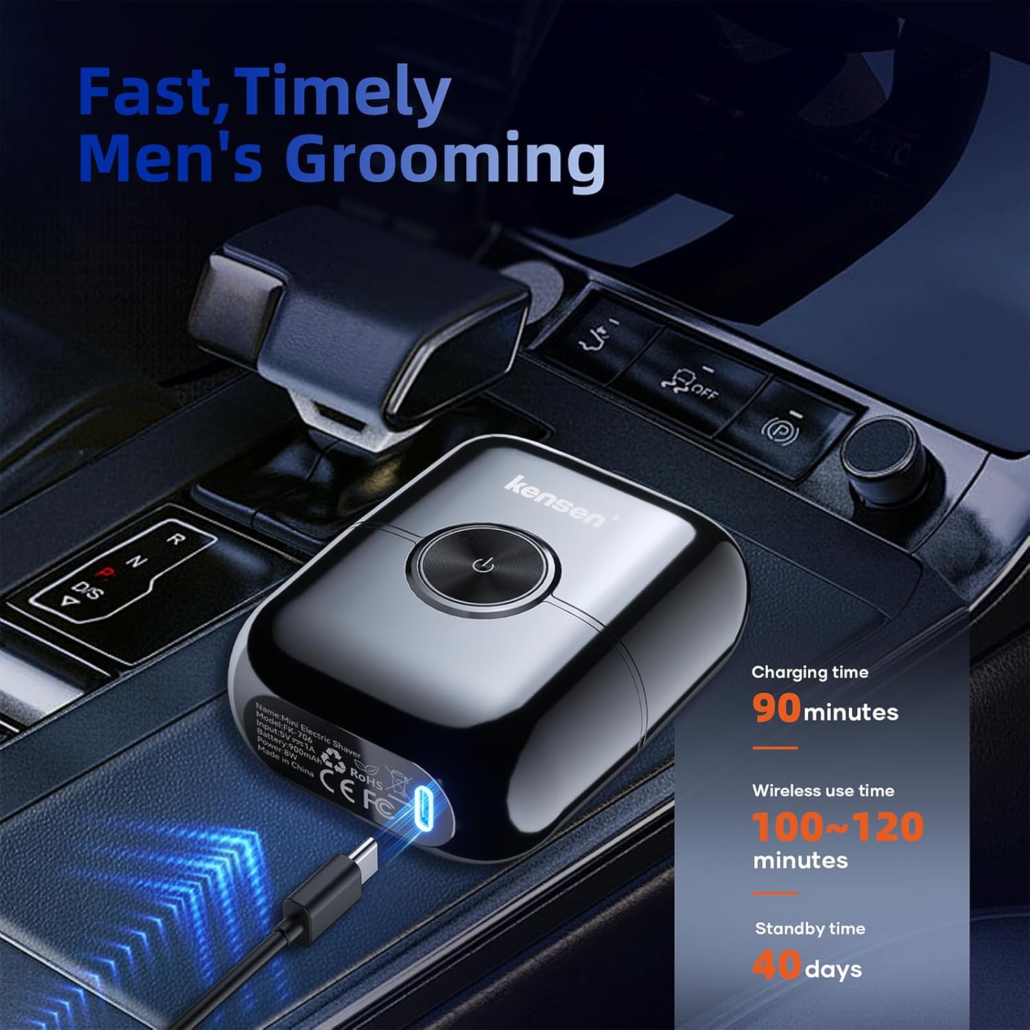 Thumbnail 5 de Kensen Upgraded 4-Blade Foil Shaver 120 mins
