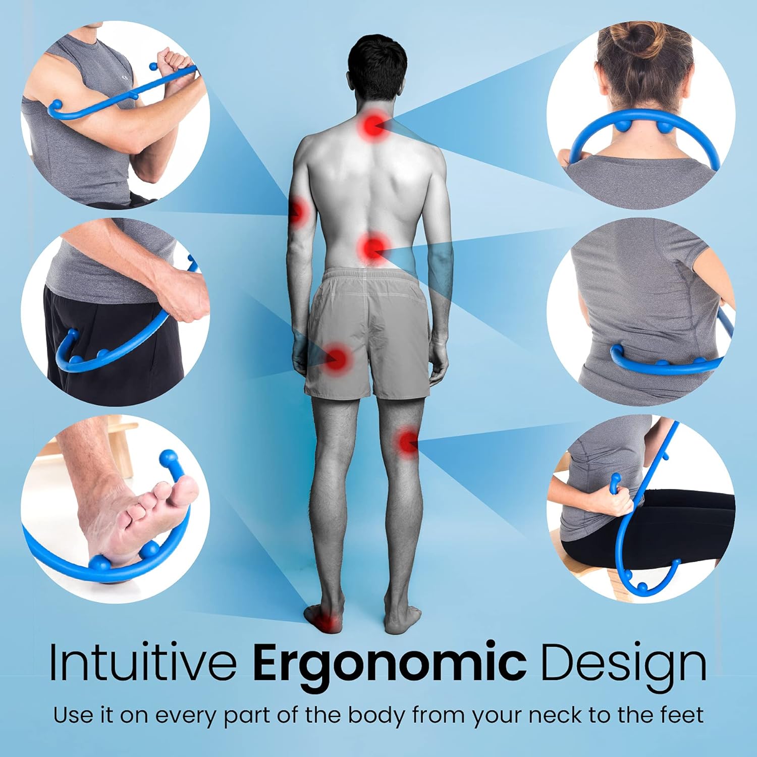 Detalle de LiBa Back and Neck Massager — Trigger Point Massage Tool