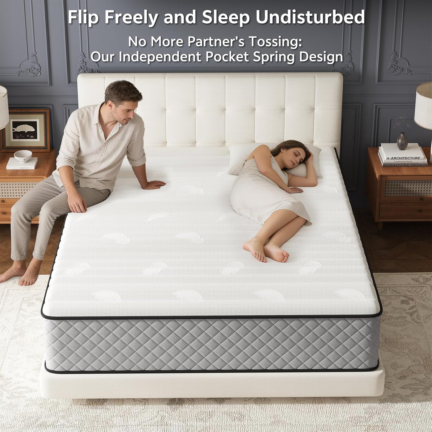 Thumbnail 4 de Matoresu 25CM Double Hybrid Mattress with Cooling Gel Memory Foam (135x190x25CM) – medium firm