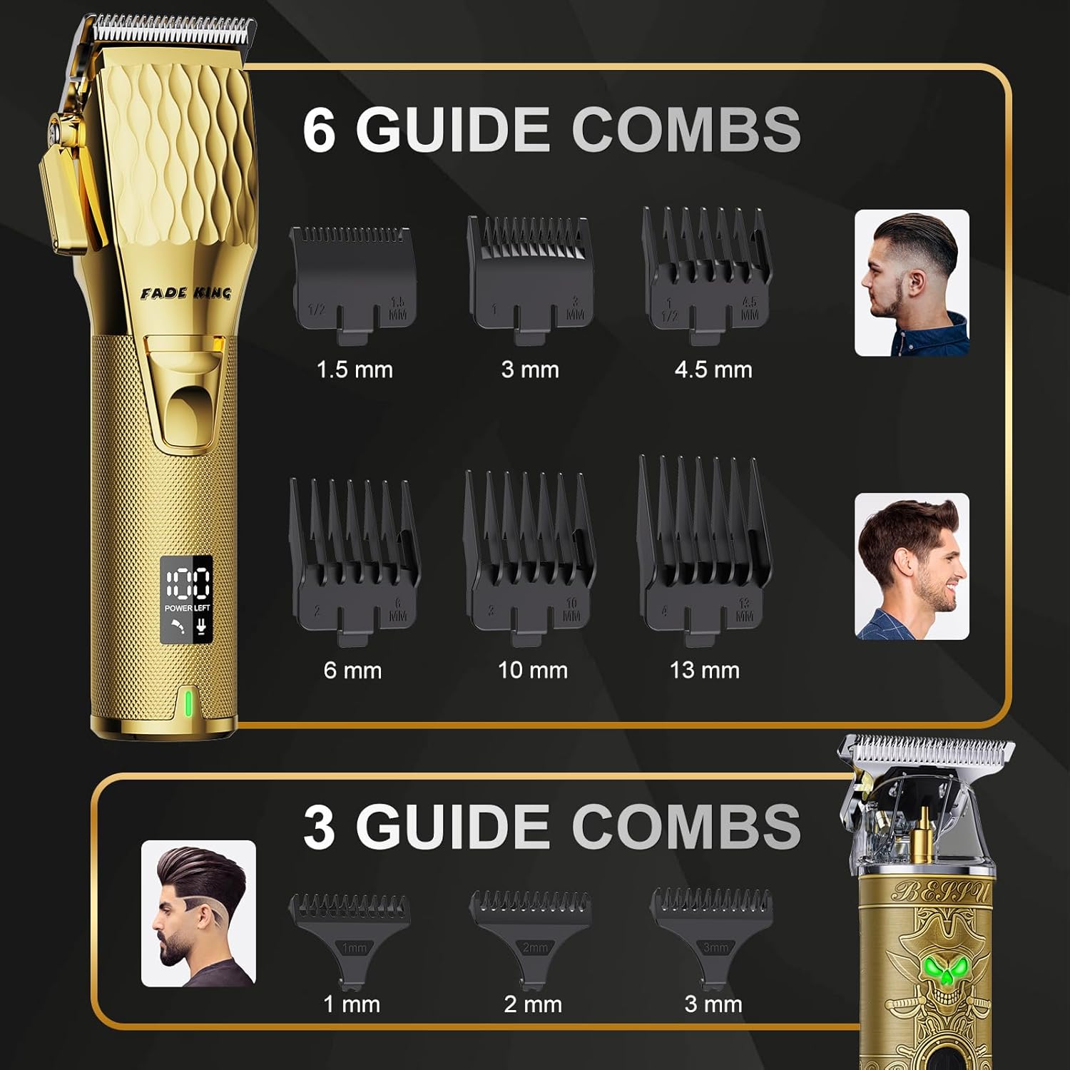 Thumbnail 5 de FADEKING Professional Hair Clippers with LCD Display ⚙