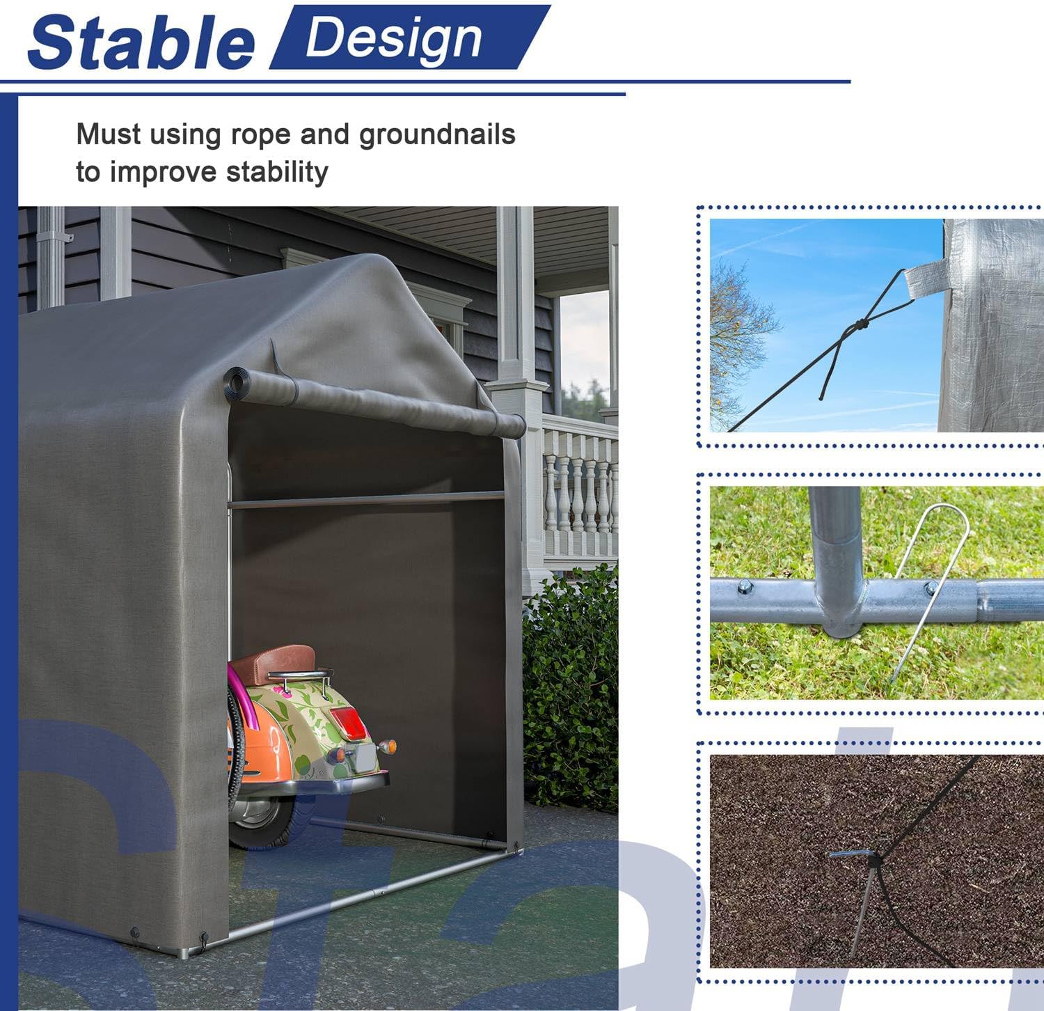 Thumbnail 6 de BIRCHTREE Bike Storage Tent 2.2m x 1.6m