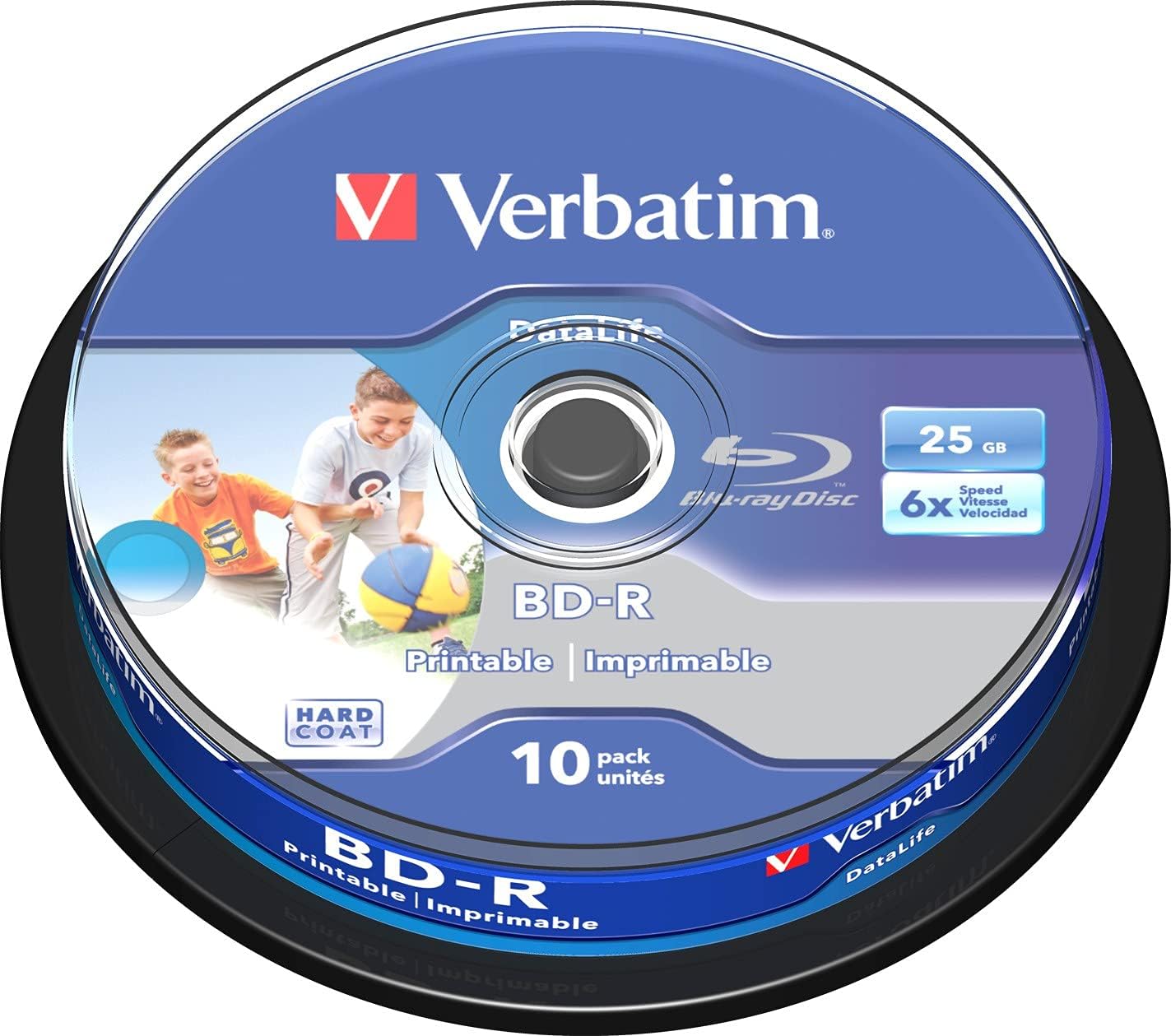 Thumbnail 4 de Verbatim BD-R SL Datalife Blu-Ray-Disc 25 GB – 6-fache Brenngeschwindigkeit, groß bedruckbar (50er Spindel)