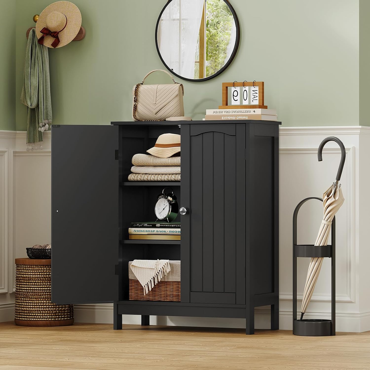 Detalle de Iwell Bathroom Storage Cabinet, 3 Shelves