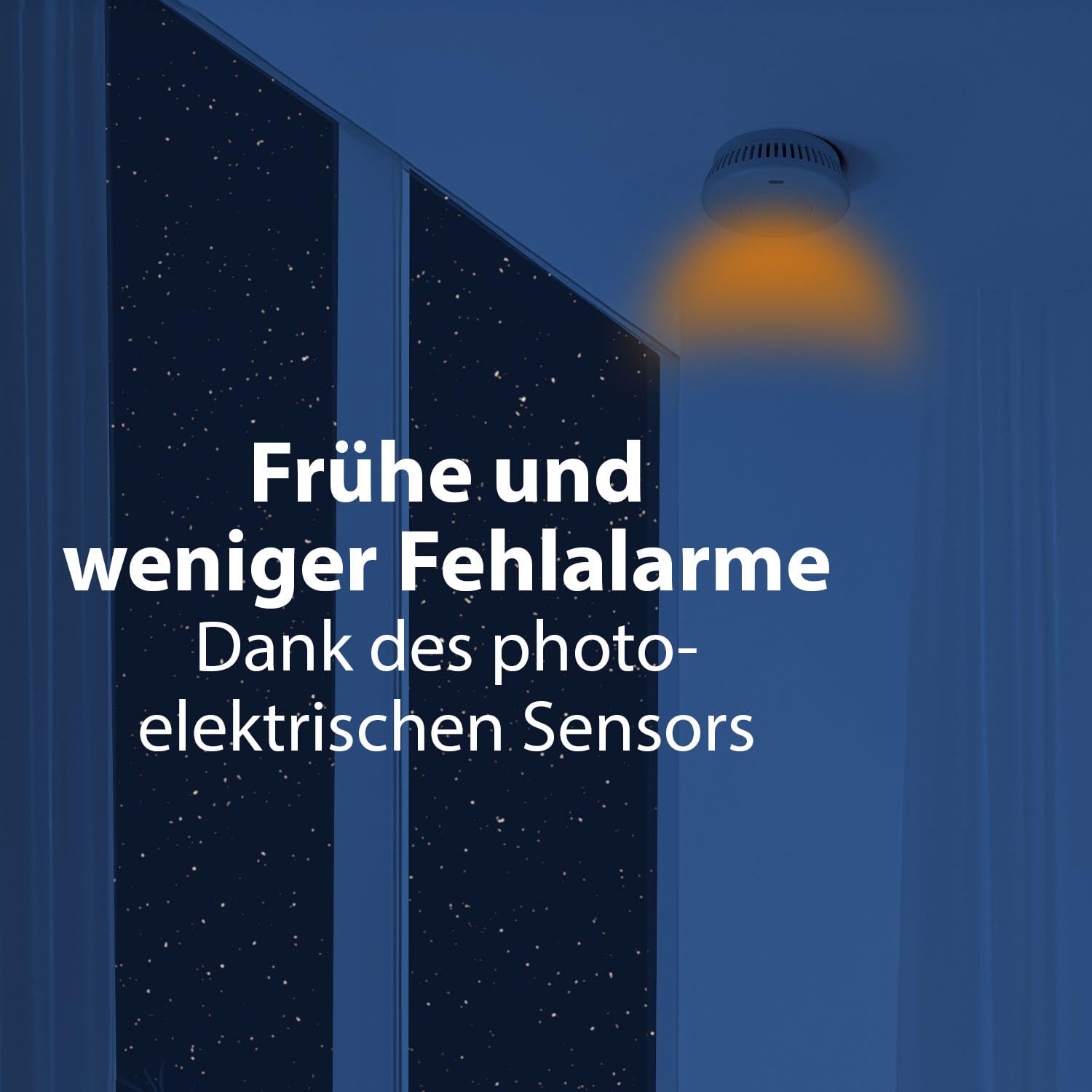 Detalle de Smartwares Rauchmelder Q-Label – FSM-12001, 10 Jahre versiegelte Batterie, optischer Sensor