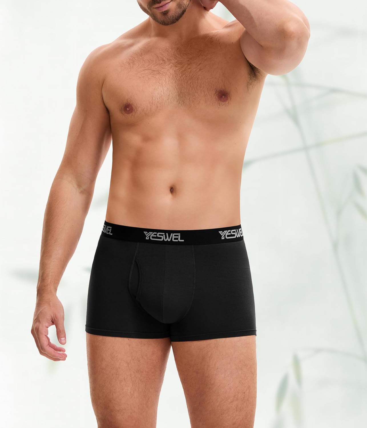 Thumbnail 1 de YESWEL Men’s Bamboo Boxers Multipack of 4 (no-itch labels, moisture-wicking, open fly) — M-3XL