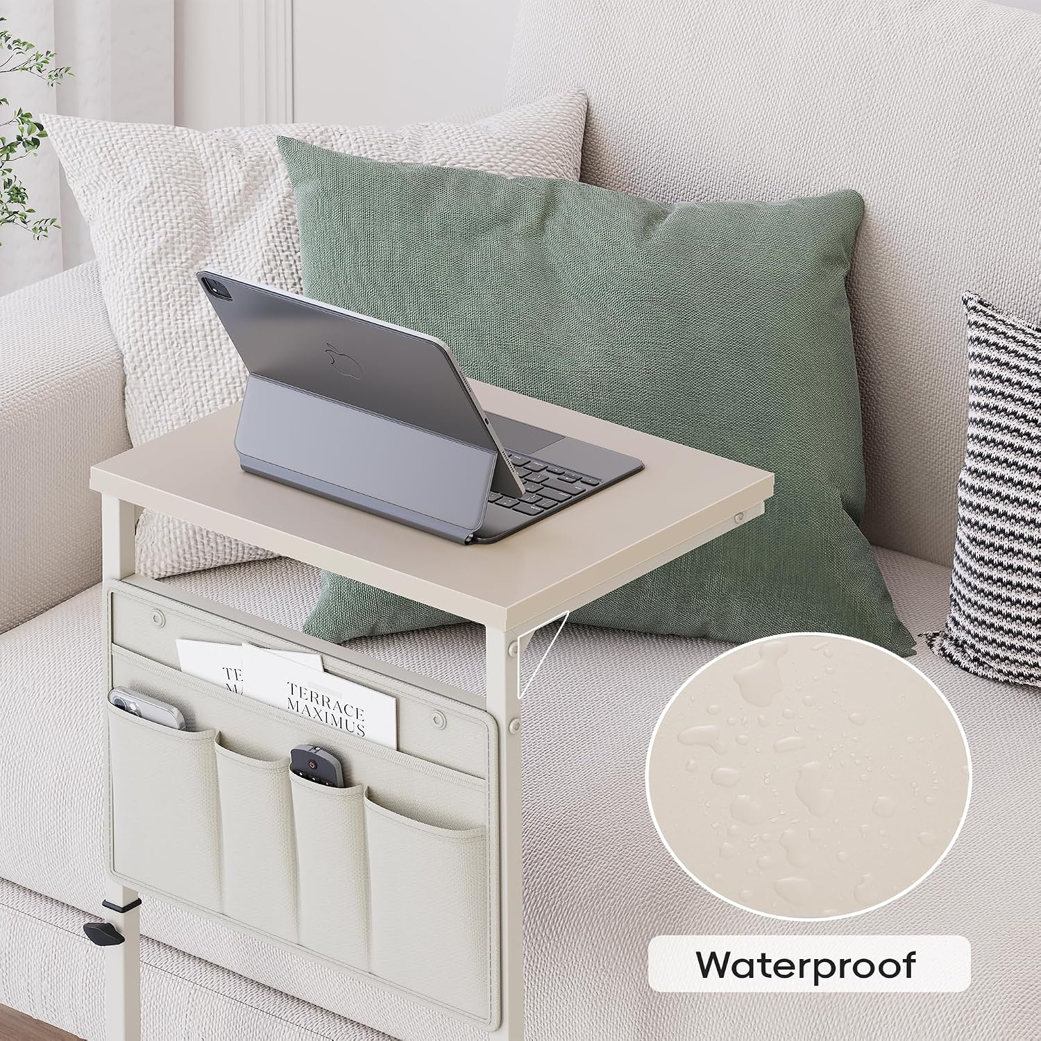 Detalle 2 de Vagusicc C-Shaped End Table, Adjustable Height