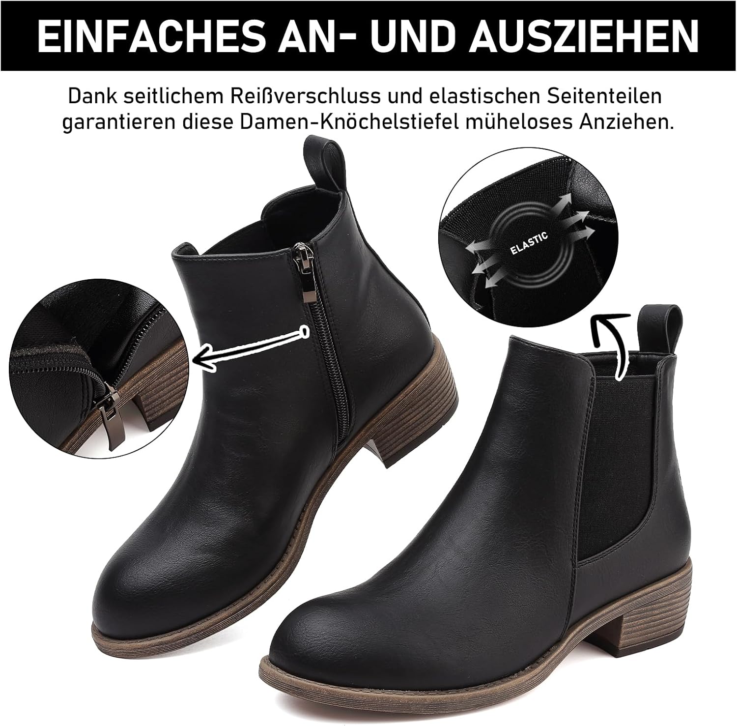 Thumbnail 2 de Maxome Stiefeletten Knöchelstiefel mit 4 cm Absatz