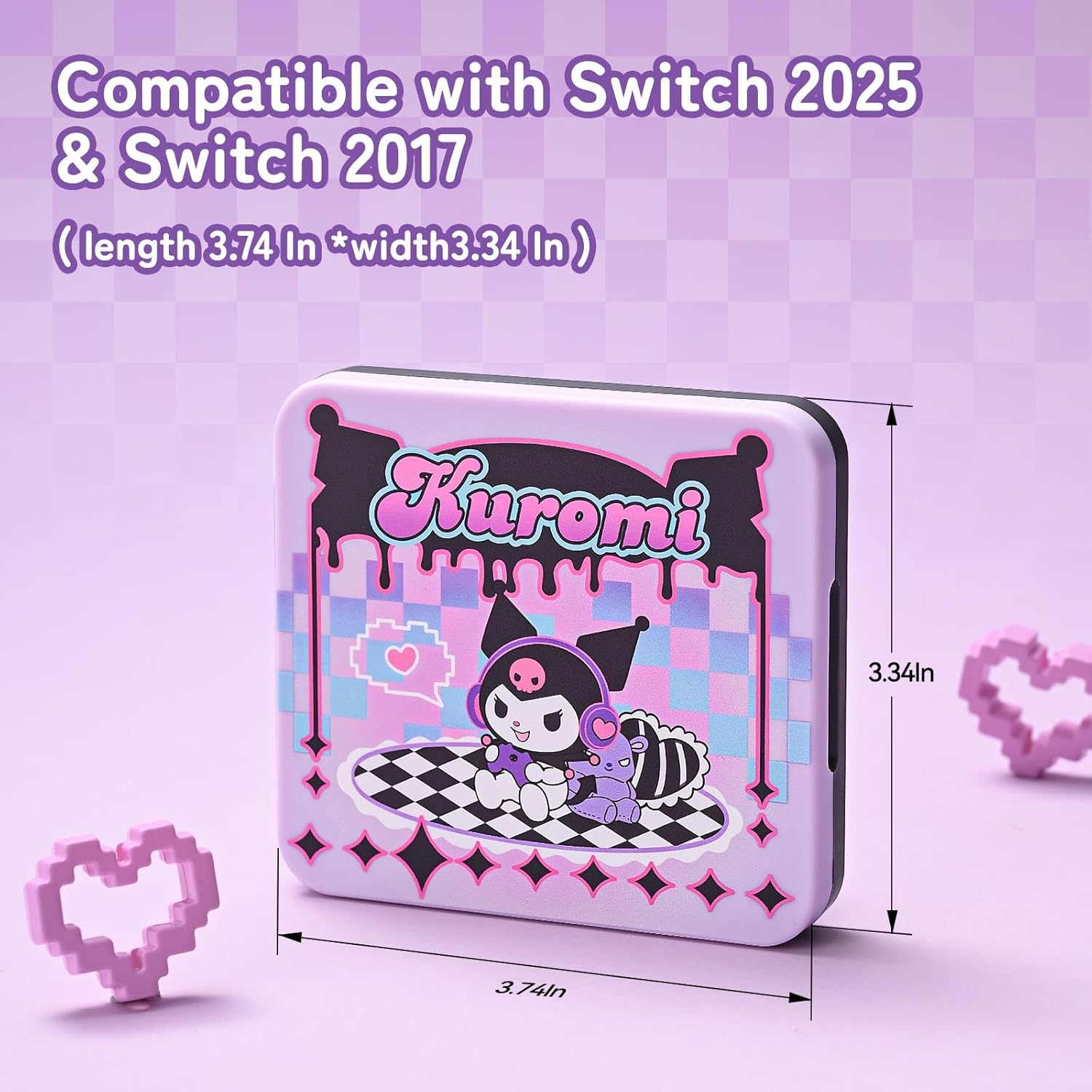 Detalle de Kuitmor Switch Game Card Case (12 Slots) – Purple, compatible with Switch 2 (2025)