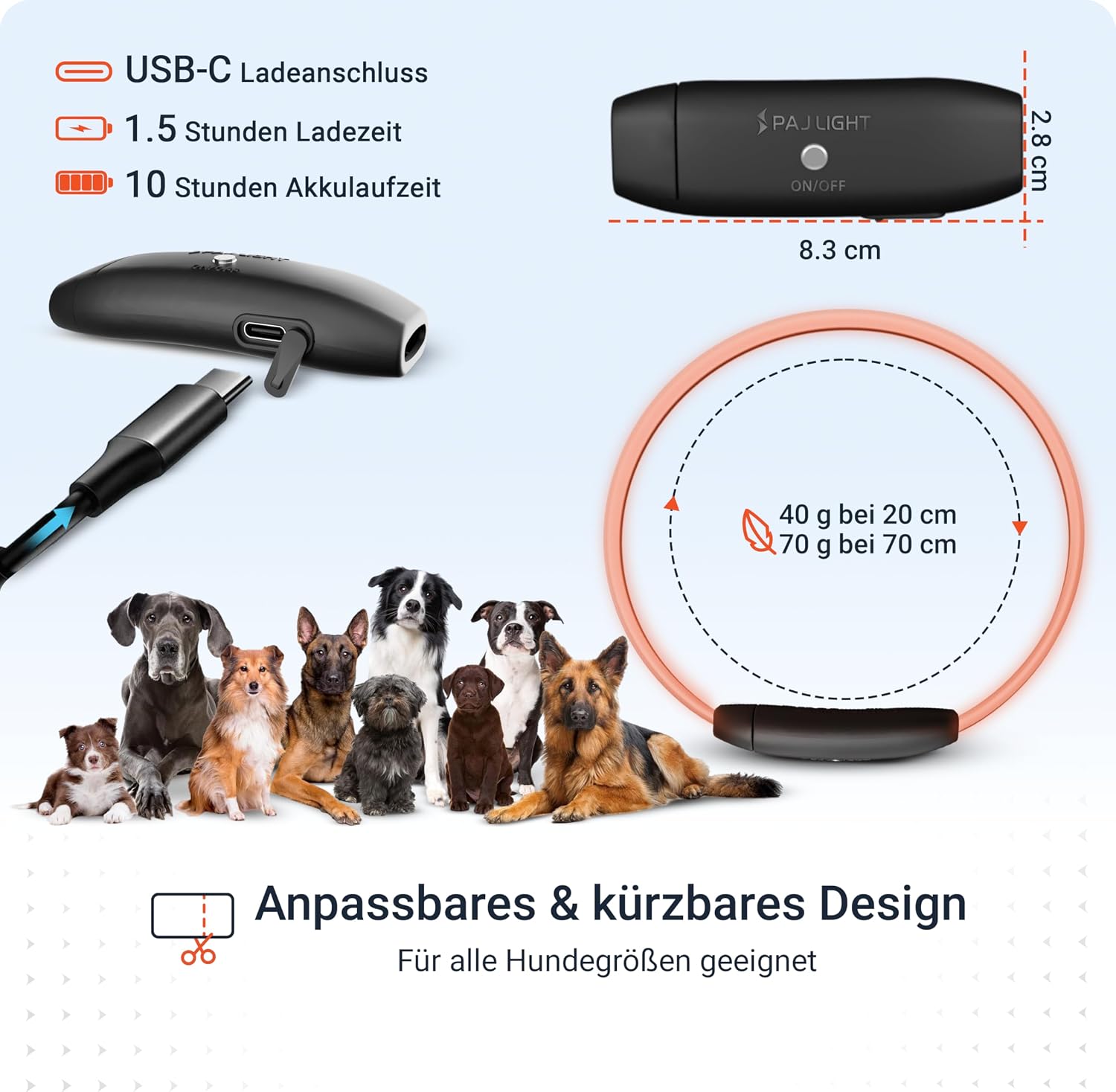 Thumbnail 4 de PAJ Light LED Collar 20-70 cm