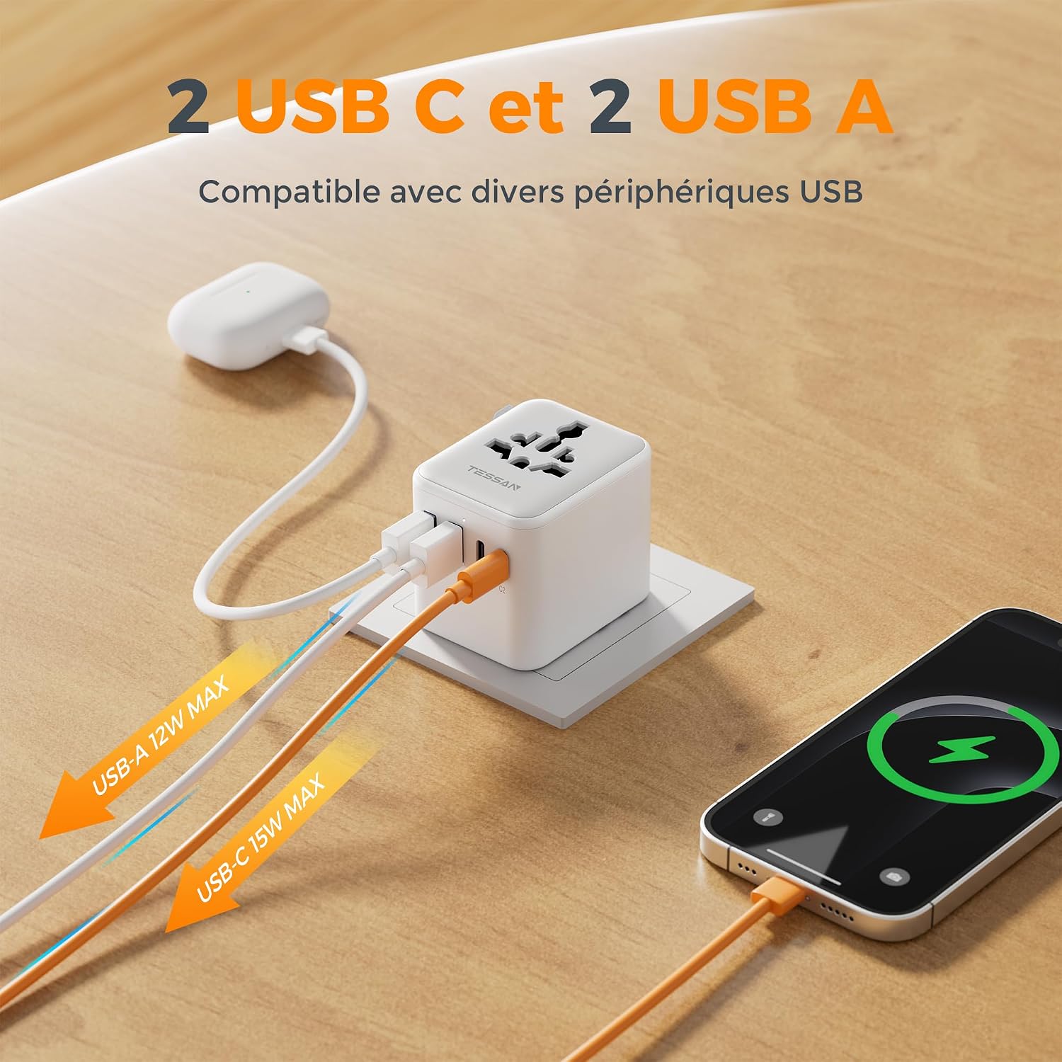 Thumbnail 3 de TESSAN Adaptateur universel de voyage 🔌