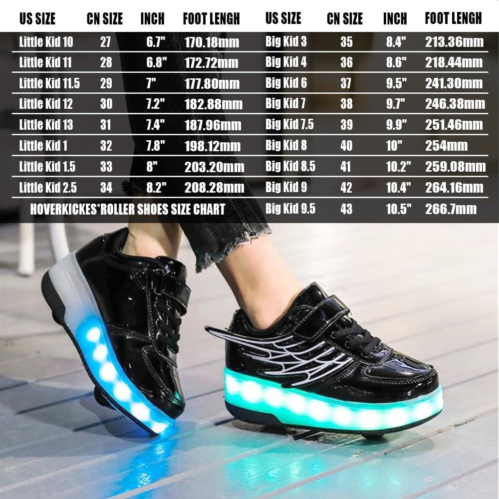 Thumbnail 6 de Hoverkickes LED Roller Skate Shoes for Kids with Rechargeable Lights and Detachable Wheels