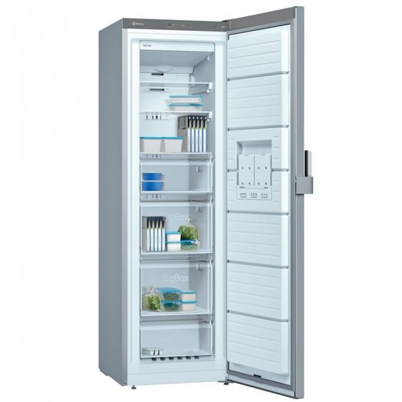 Detalle de Balay 3GFF563ME congelador vertical de 242 L en acero mate, clase F