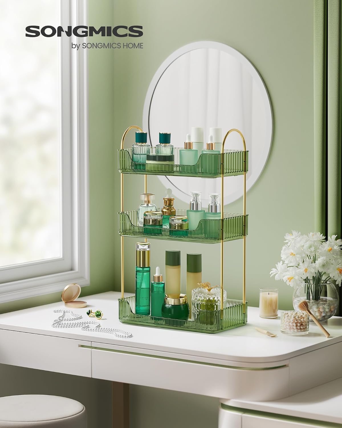 Detalle 2 de SONGMICS Make-up Organizer JKA013C01 3 Ebenen