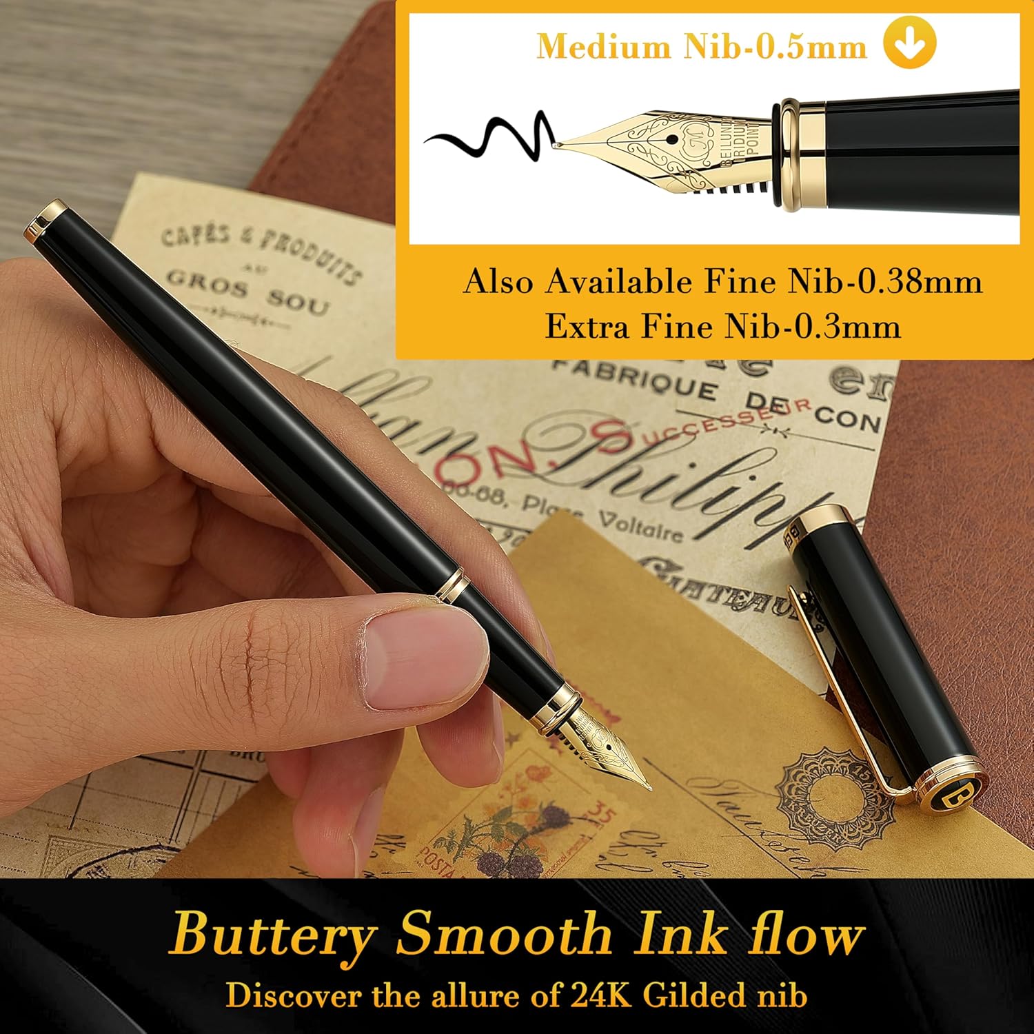 Thumbnail 3 de BEILUNER Luxury Fountain Pen, Medium