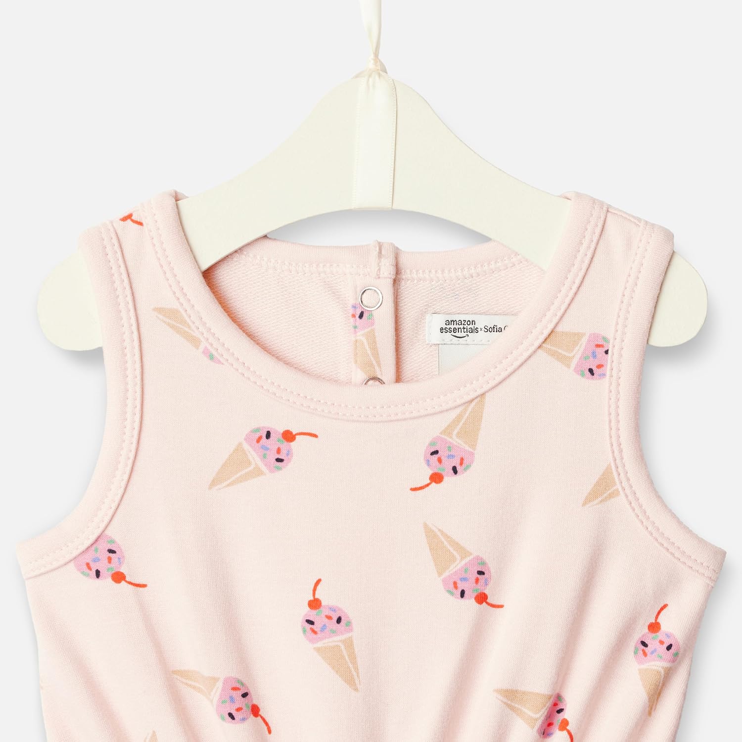 Thumbnail 3 de Amazon Essentials x Sofia Grainge Baby Girls' Lightweight French Terry Sleeveless Shorts Romper