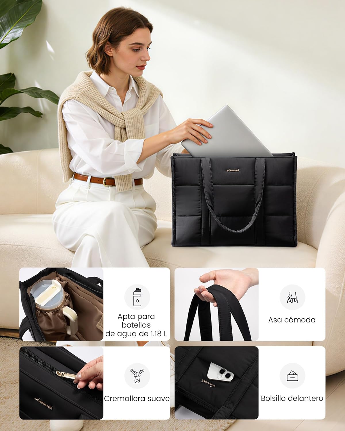 Thumbnail 6 de LOVEVOOK Bolso Mujer Grande 40x28x13,4 cm